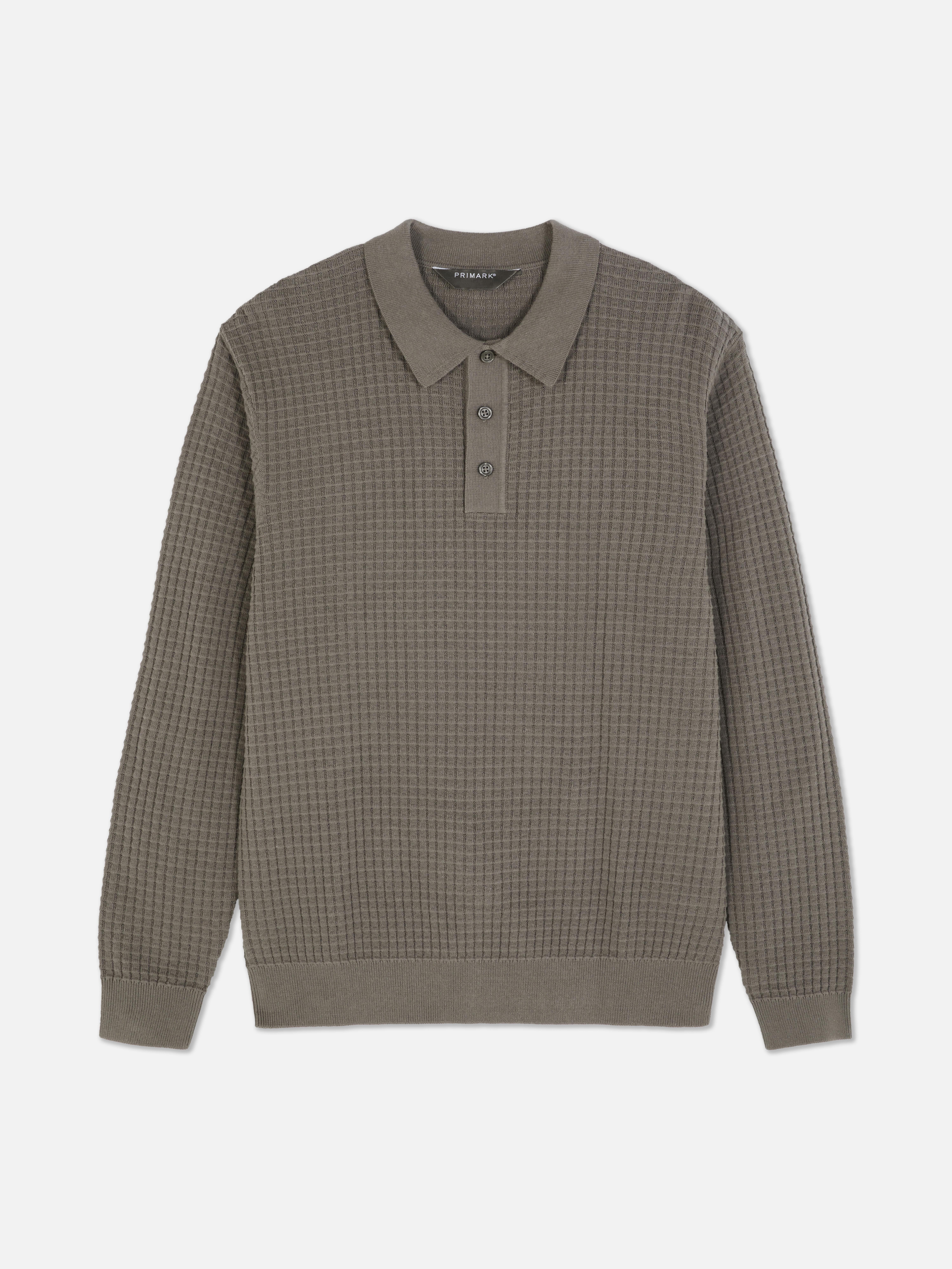 Strukturierter Polopullover