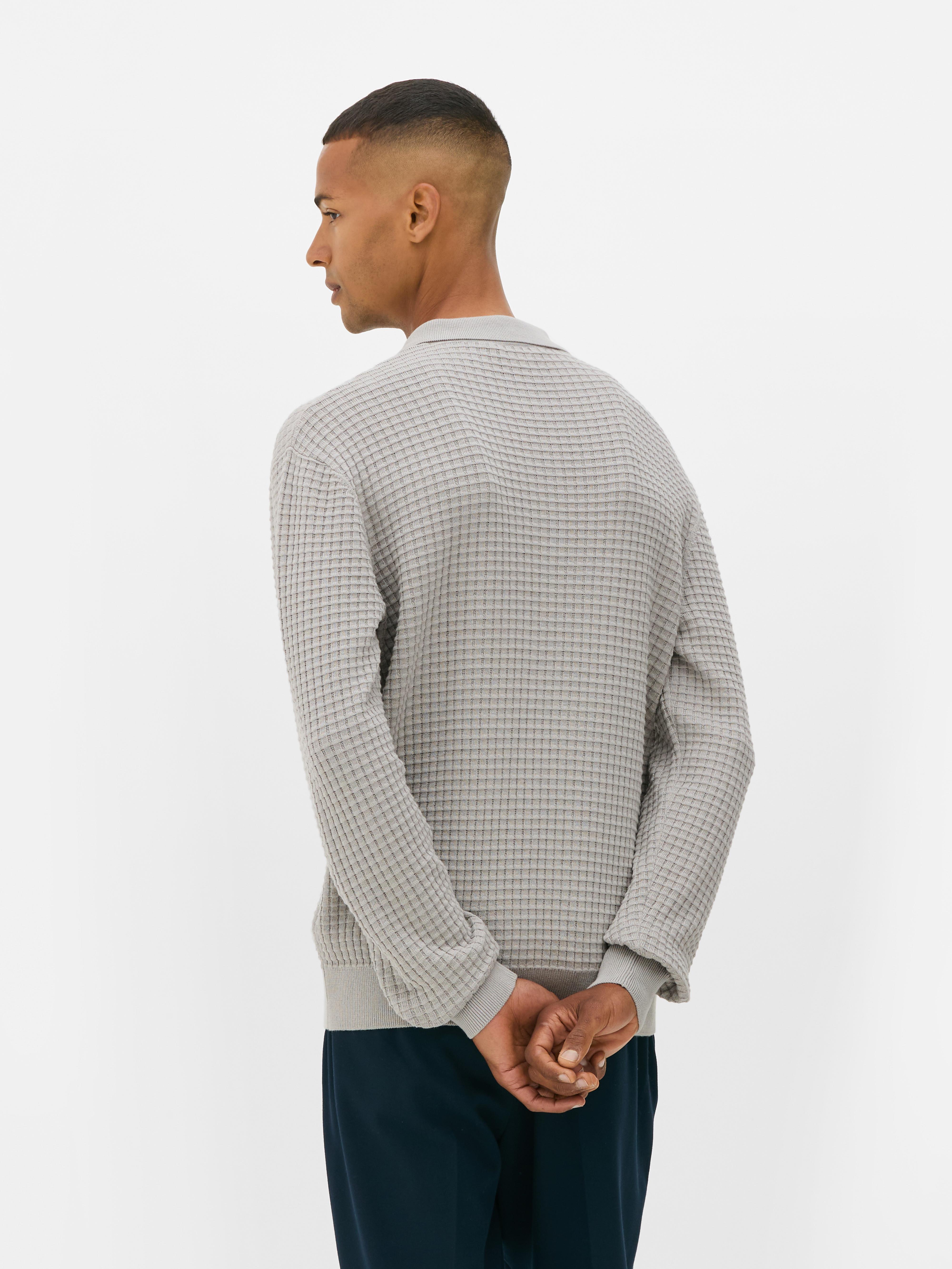 Strukturierter Polopullover