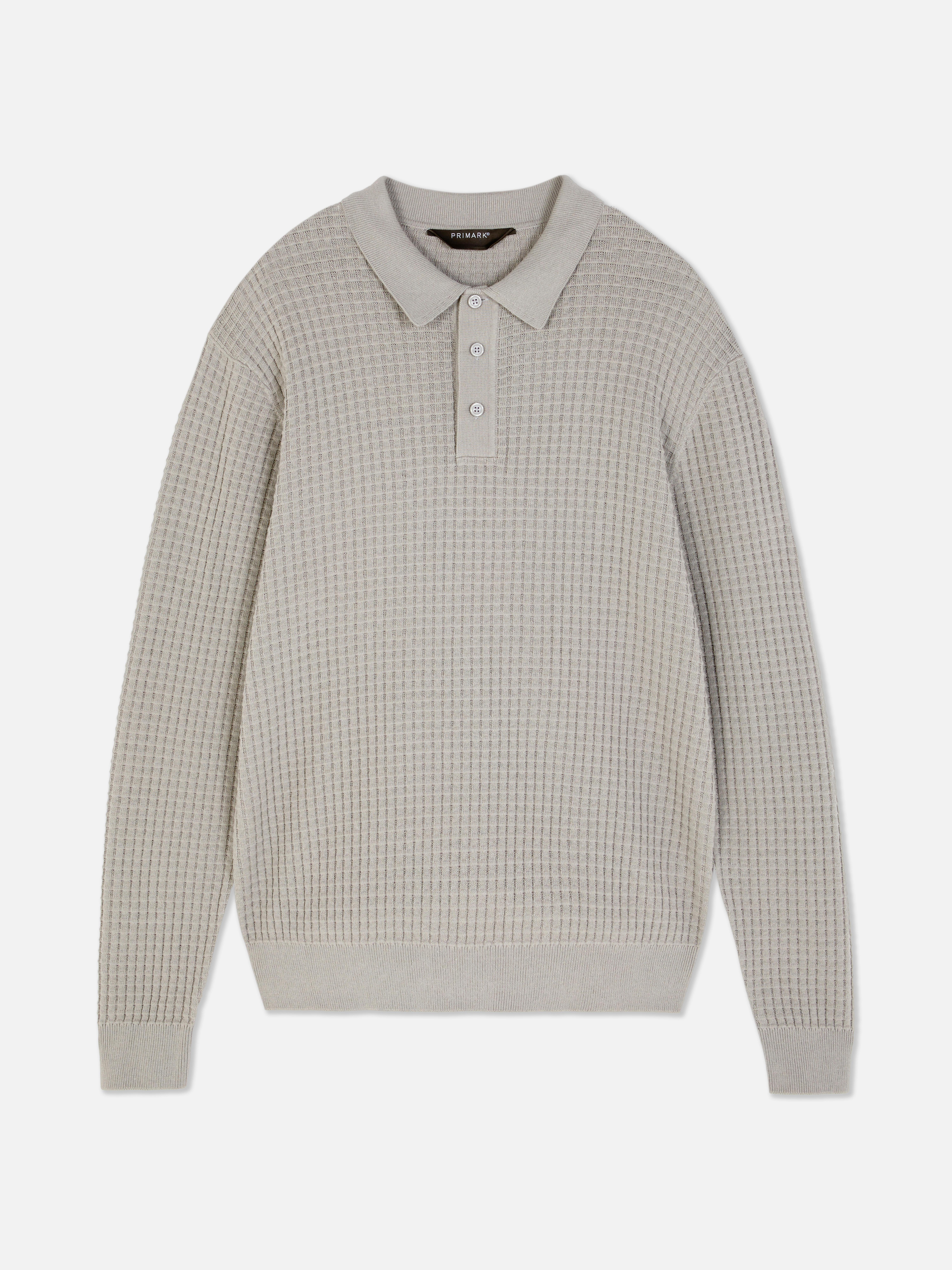 Strukturierter Polopullover