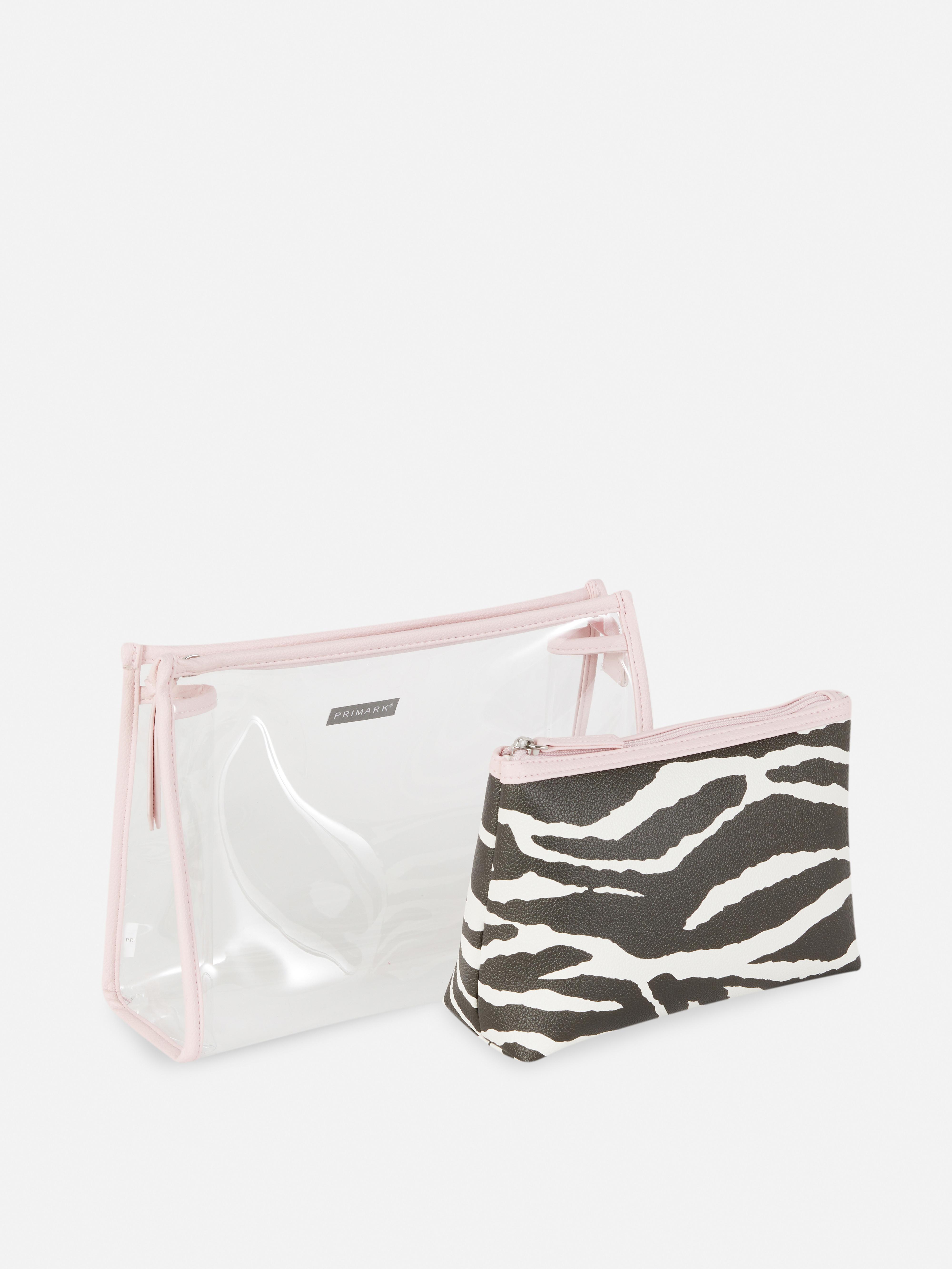 2-in-1 toilettas met zebramotief