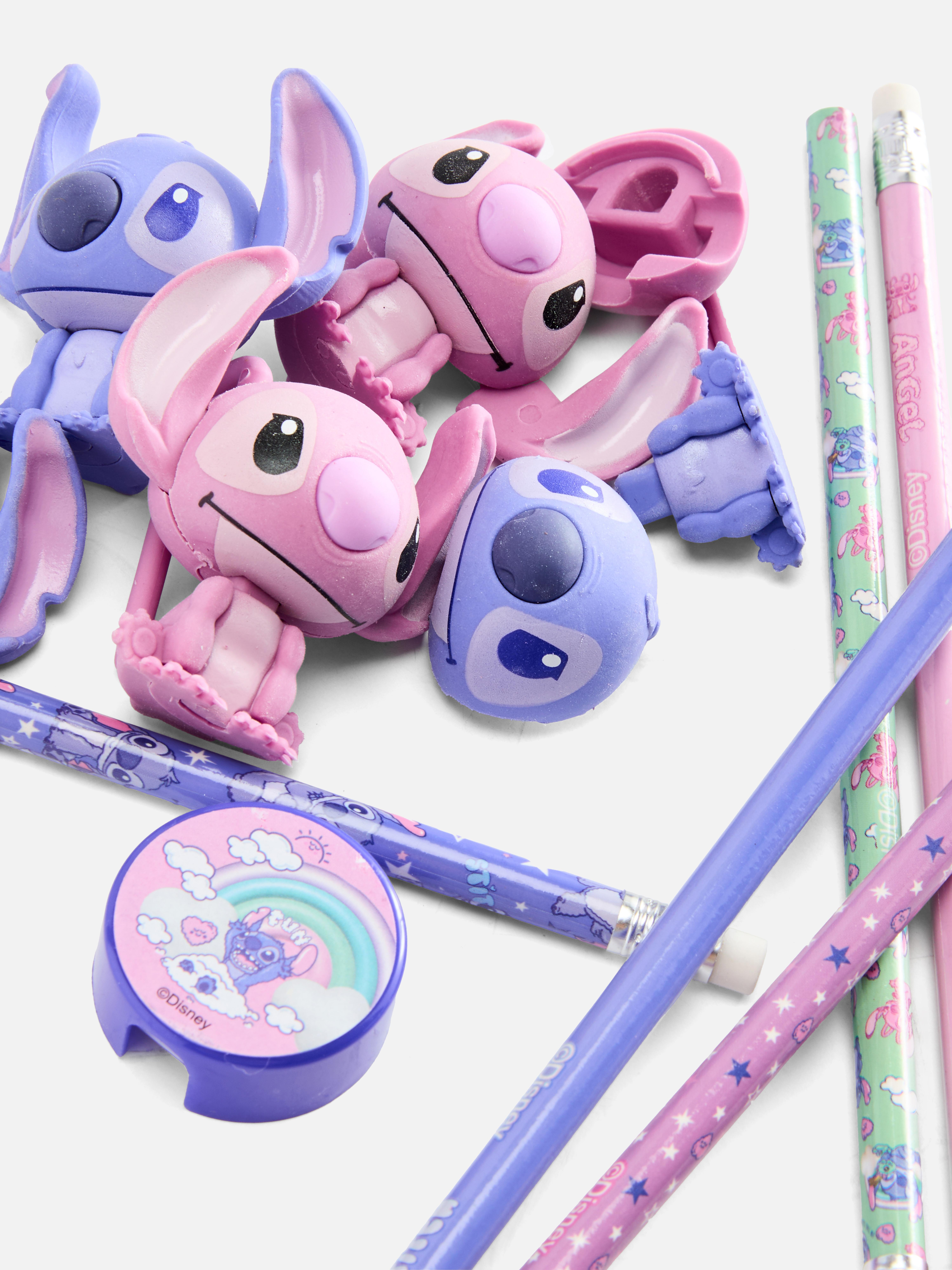 Set de 10 piese, cu creioane și gume de șters Stitch de la Disney