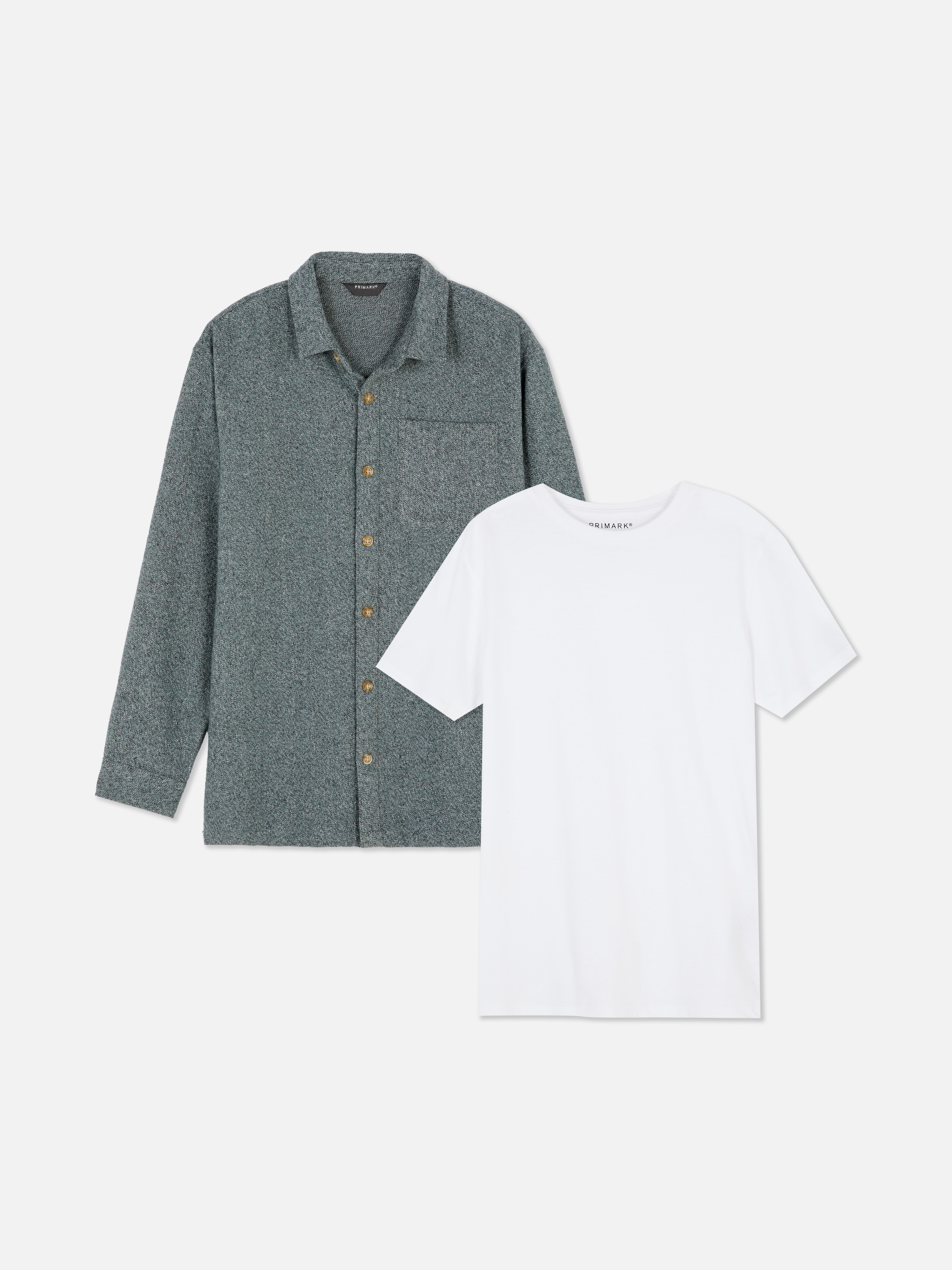 7–15 Jahre | T-Shirt und Langarmhemd im Set