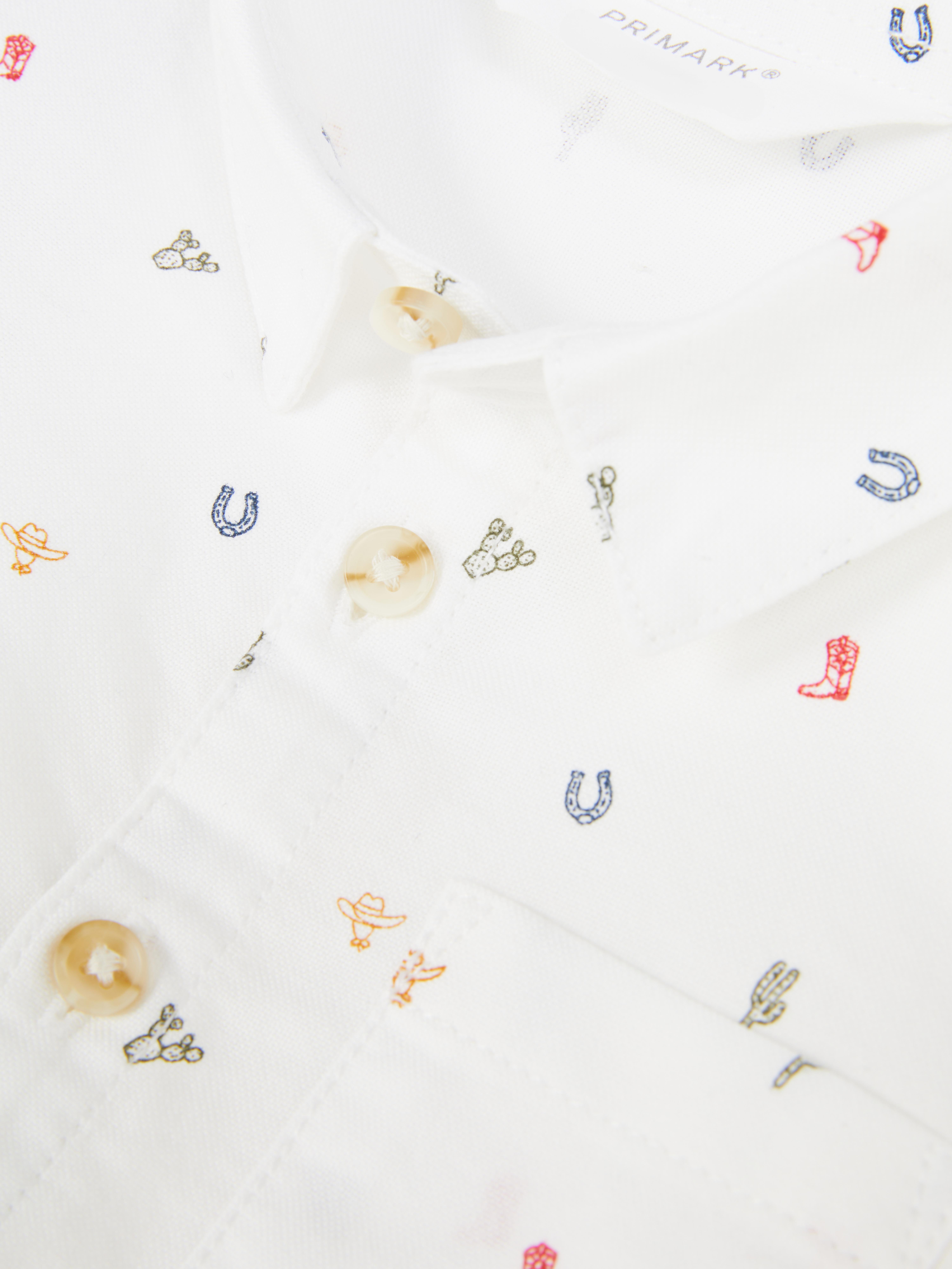 0-36mths | Printed Oxford Shirt