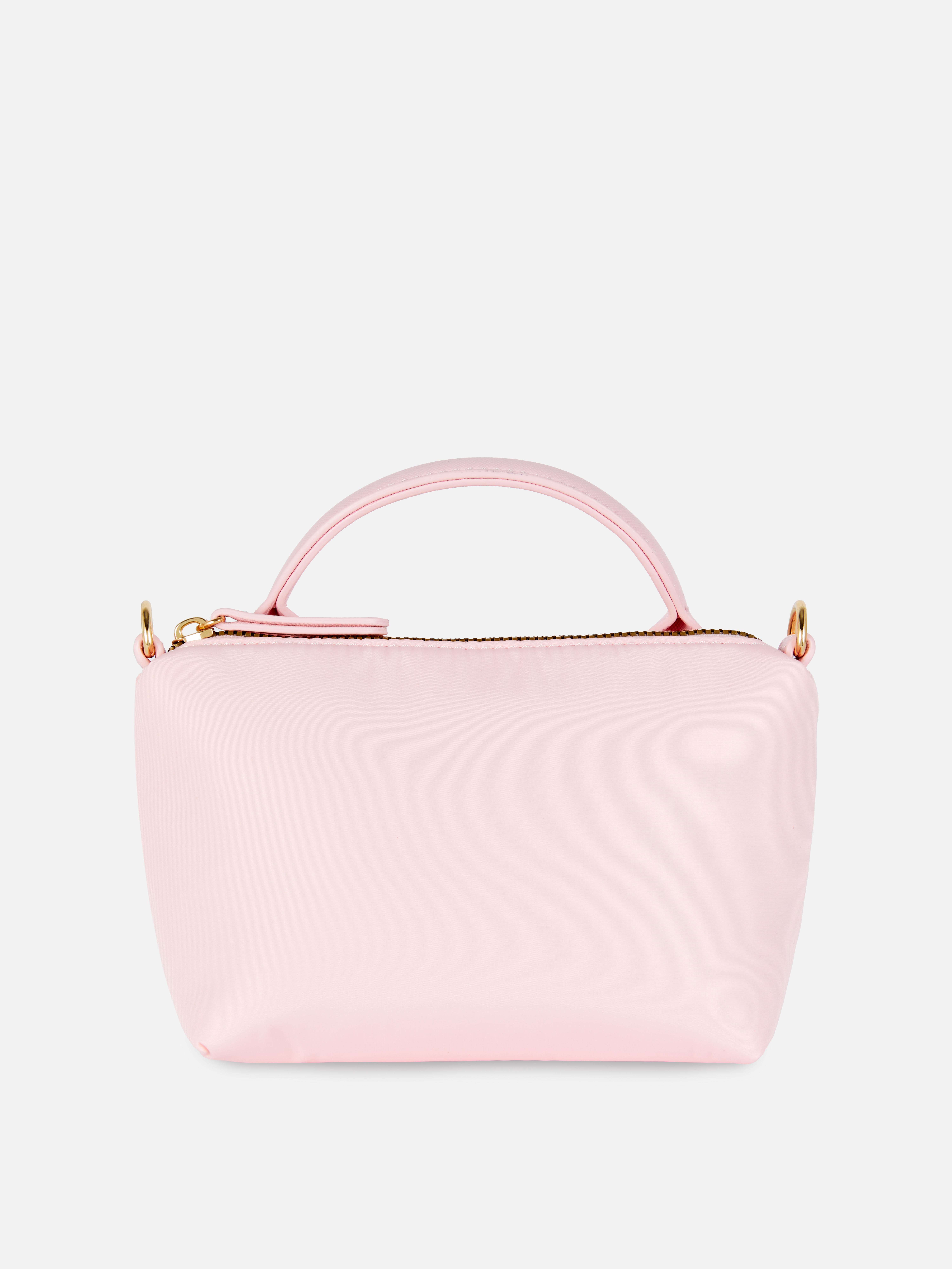 Borsa shopper mini a tracolla Rosa