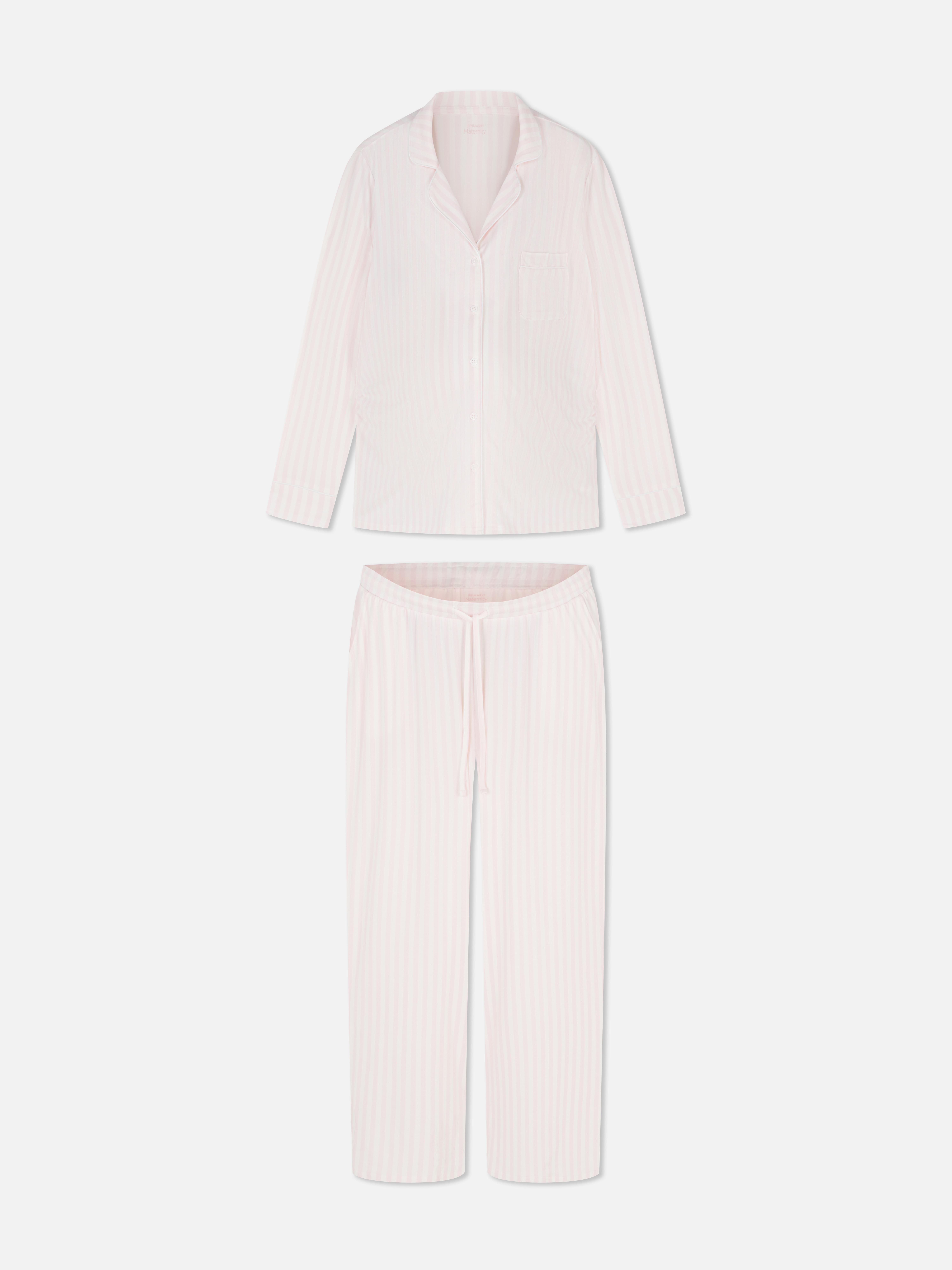 Maternity Striped Pyjama Set