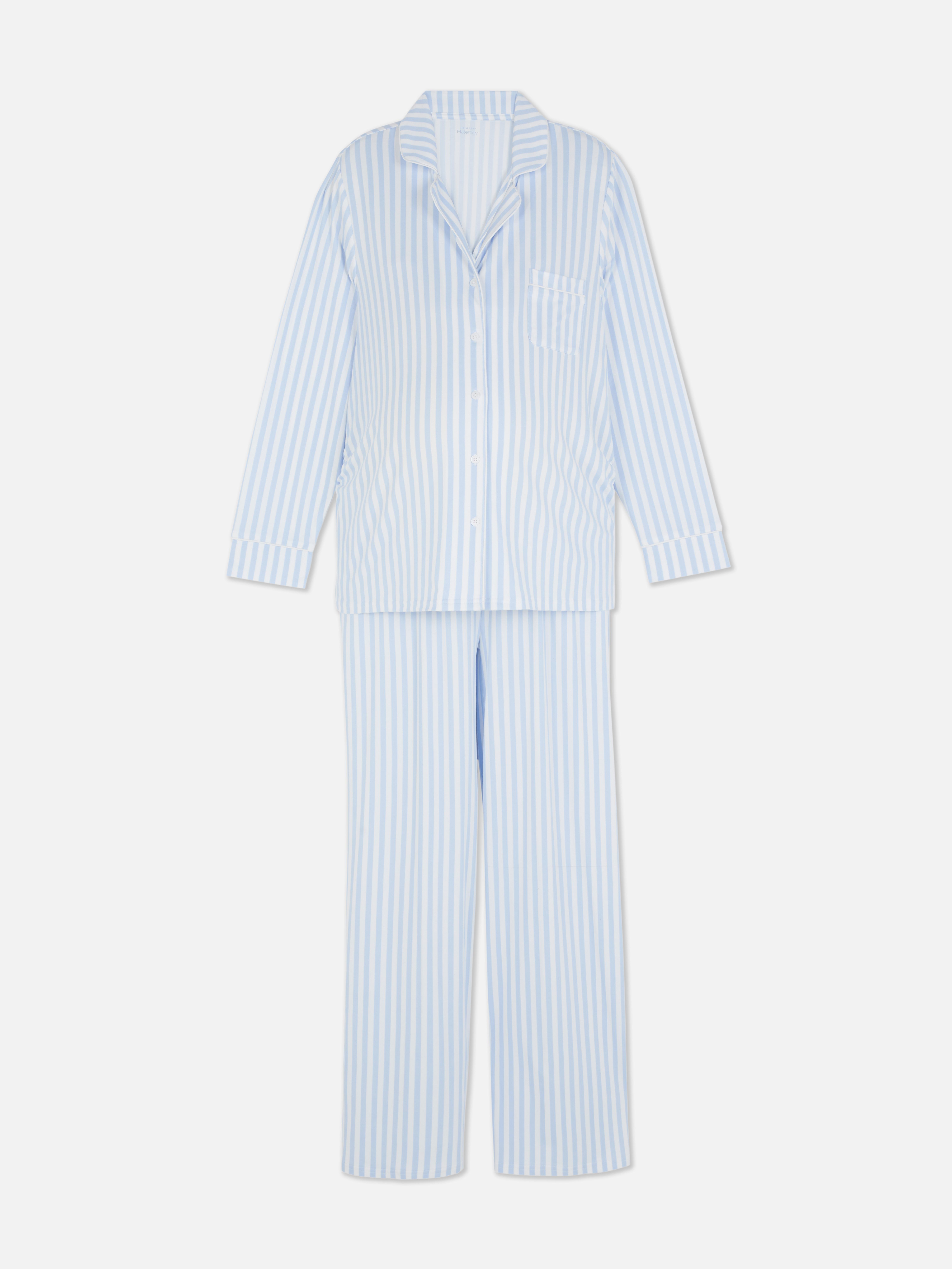 Maternity Striped Pyjama Set