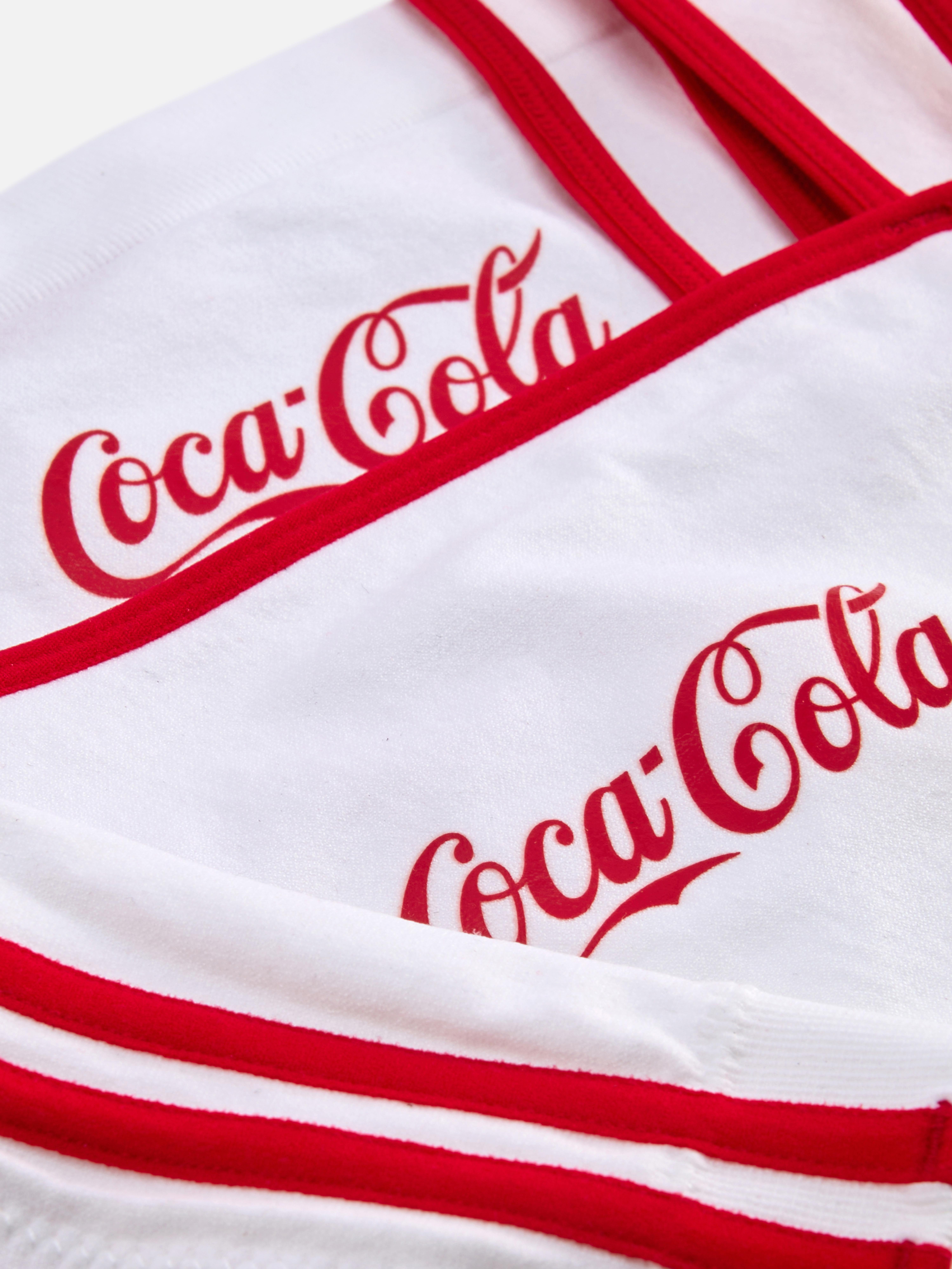 Conjunto sutiã bralette alças Coca Cola