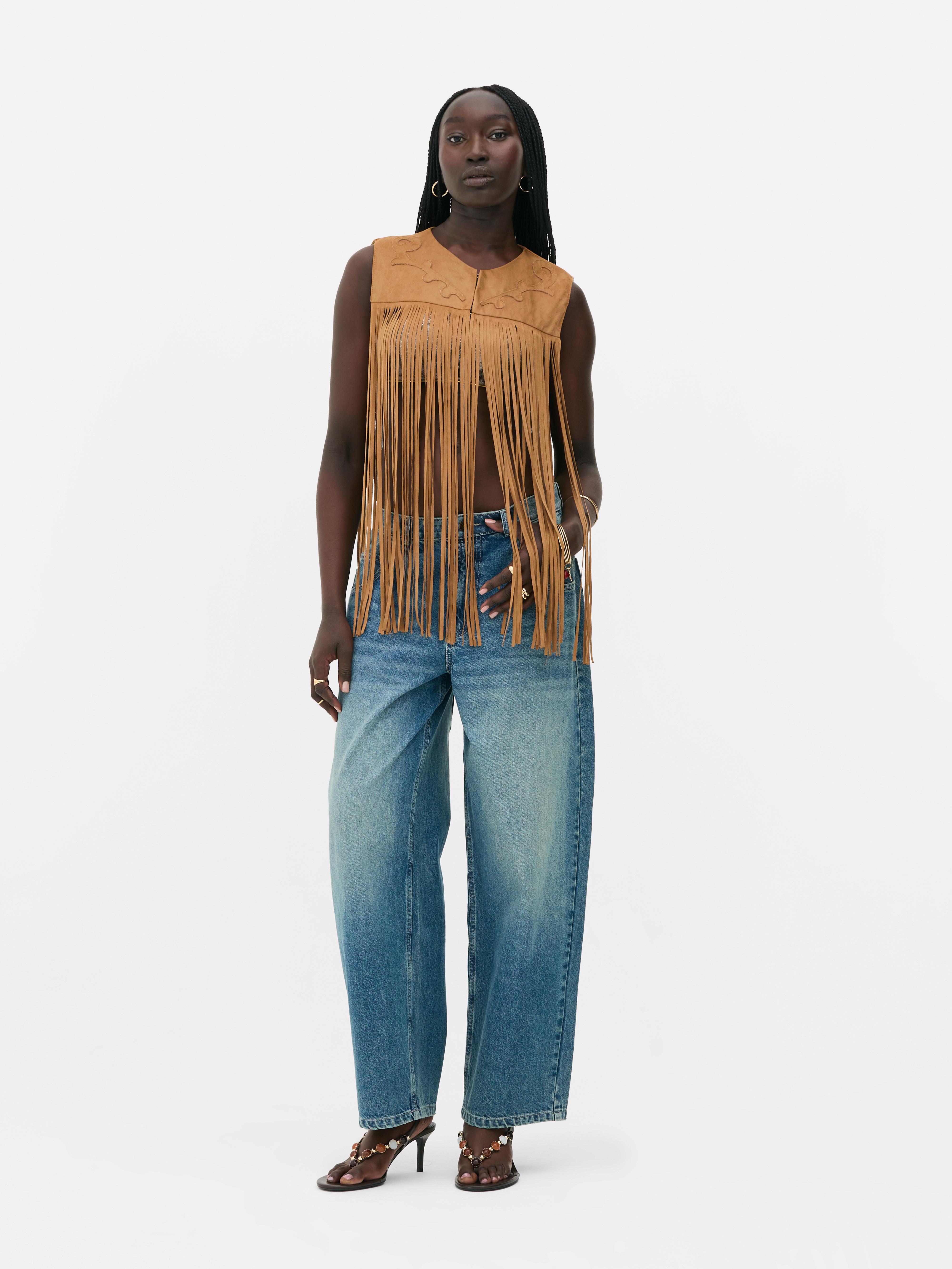 Rita Ora Fringe Cape
