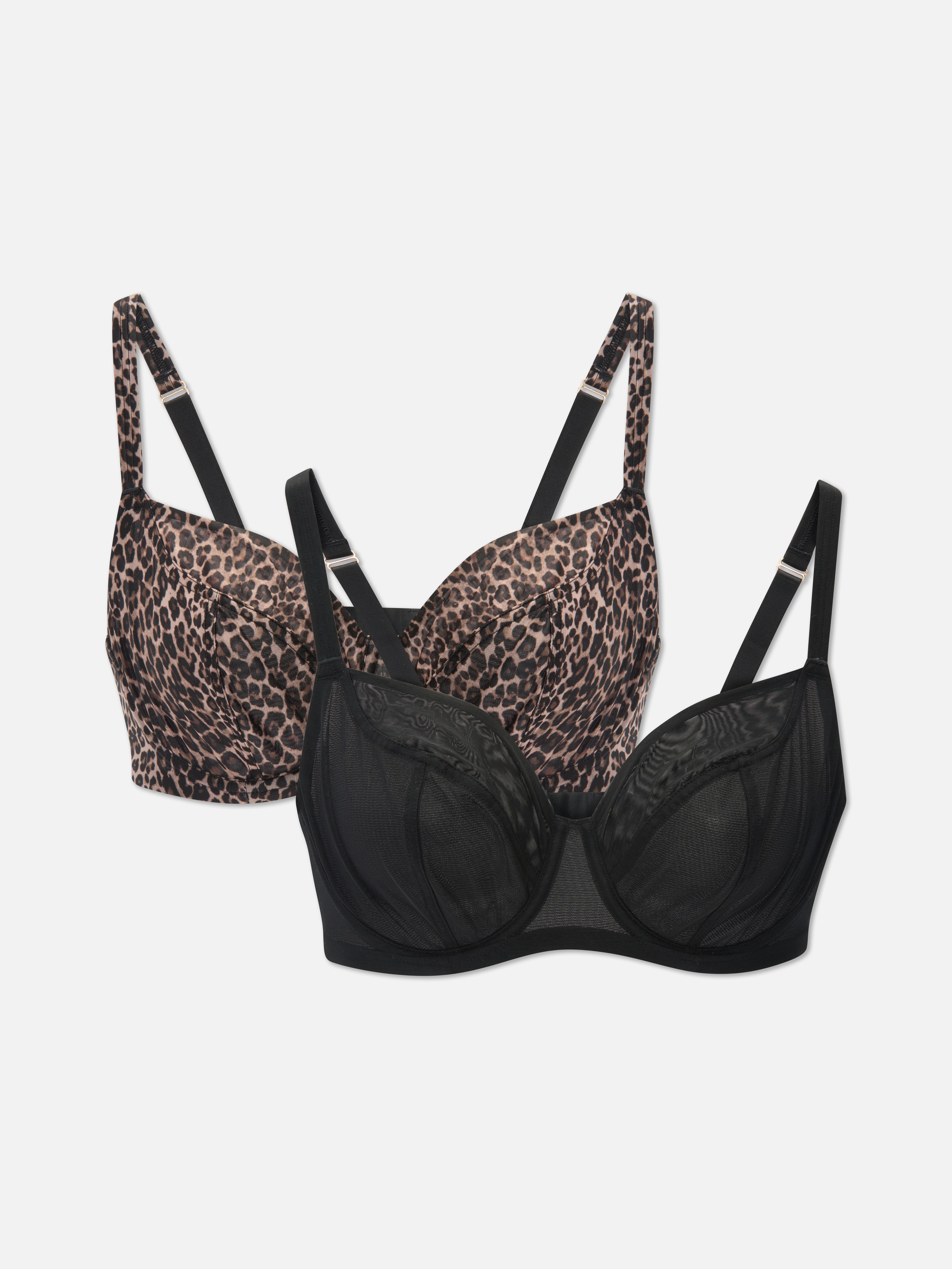 2 reggiseni per forme generose con stampa D-H