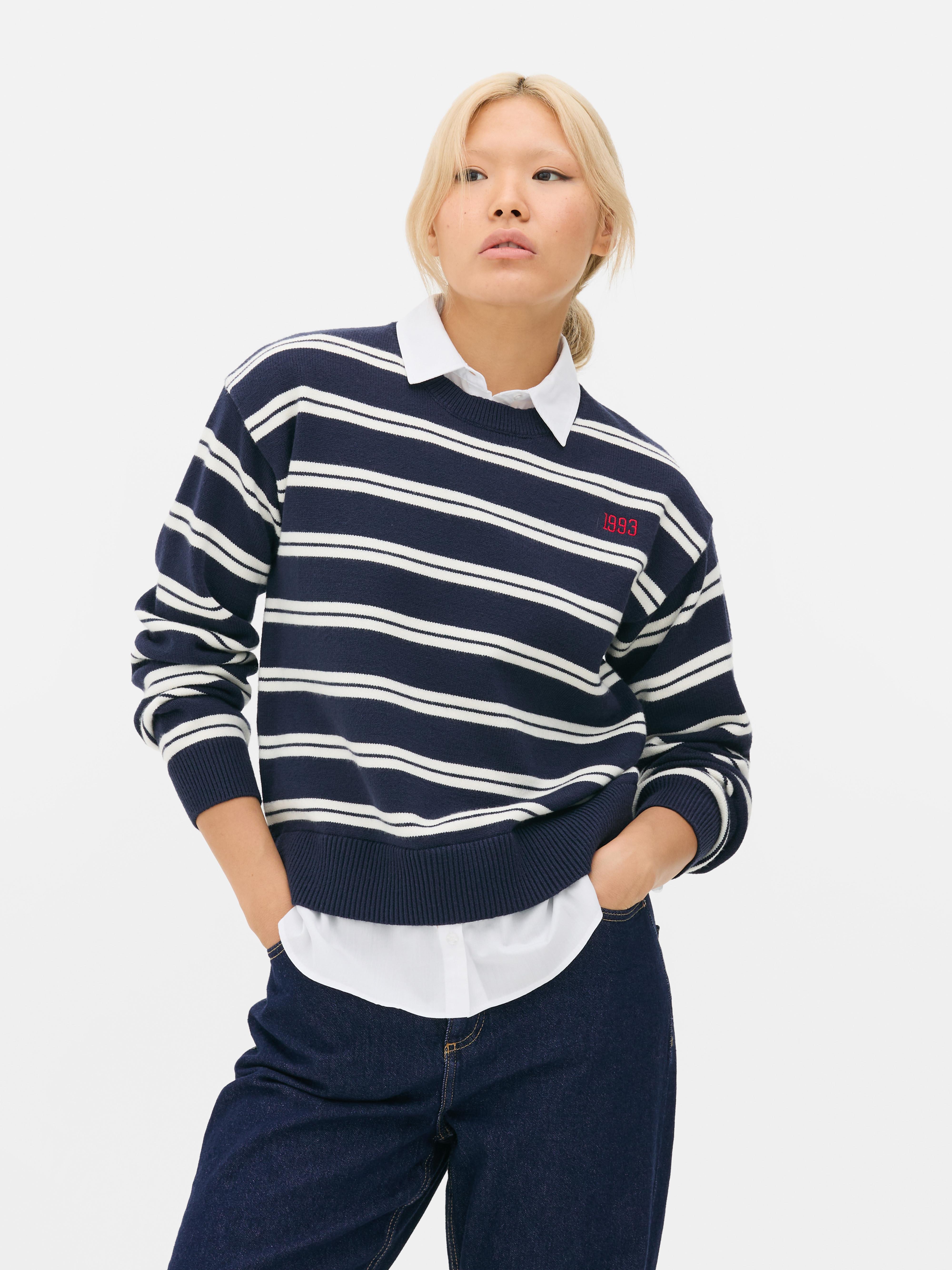 Gestreifter 2-in-1-Pullover