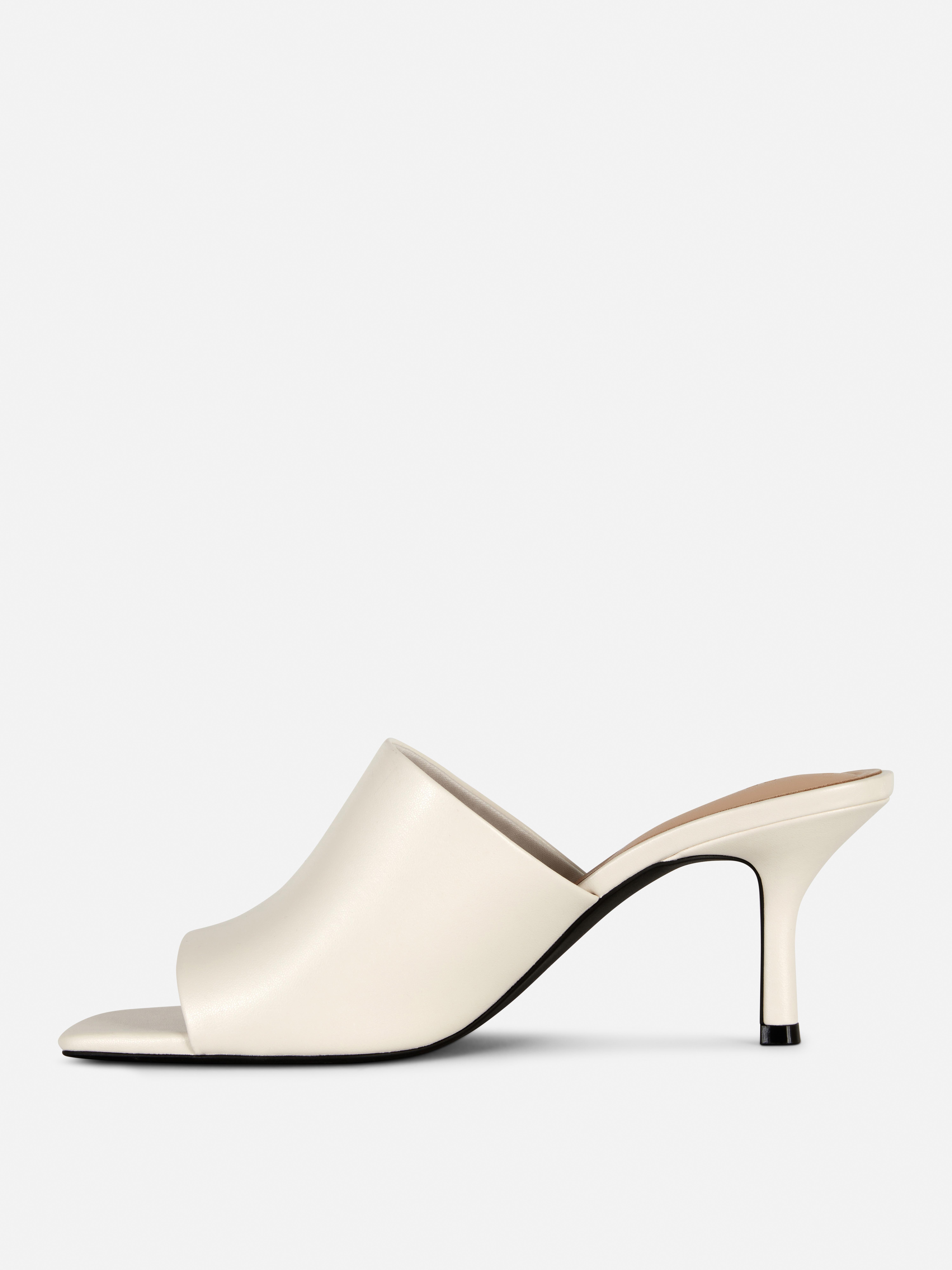 靴 herlipto Square-Toe Mules ecru 38 Elegant Herlipto Women's Square-Toe Mules Size 38 Ecru