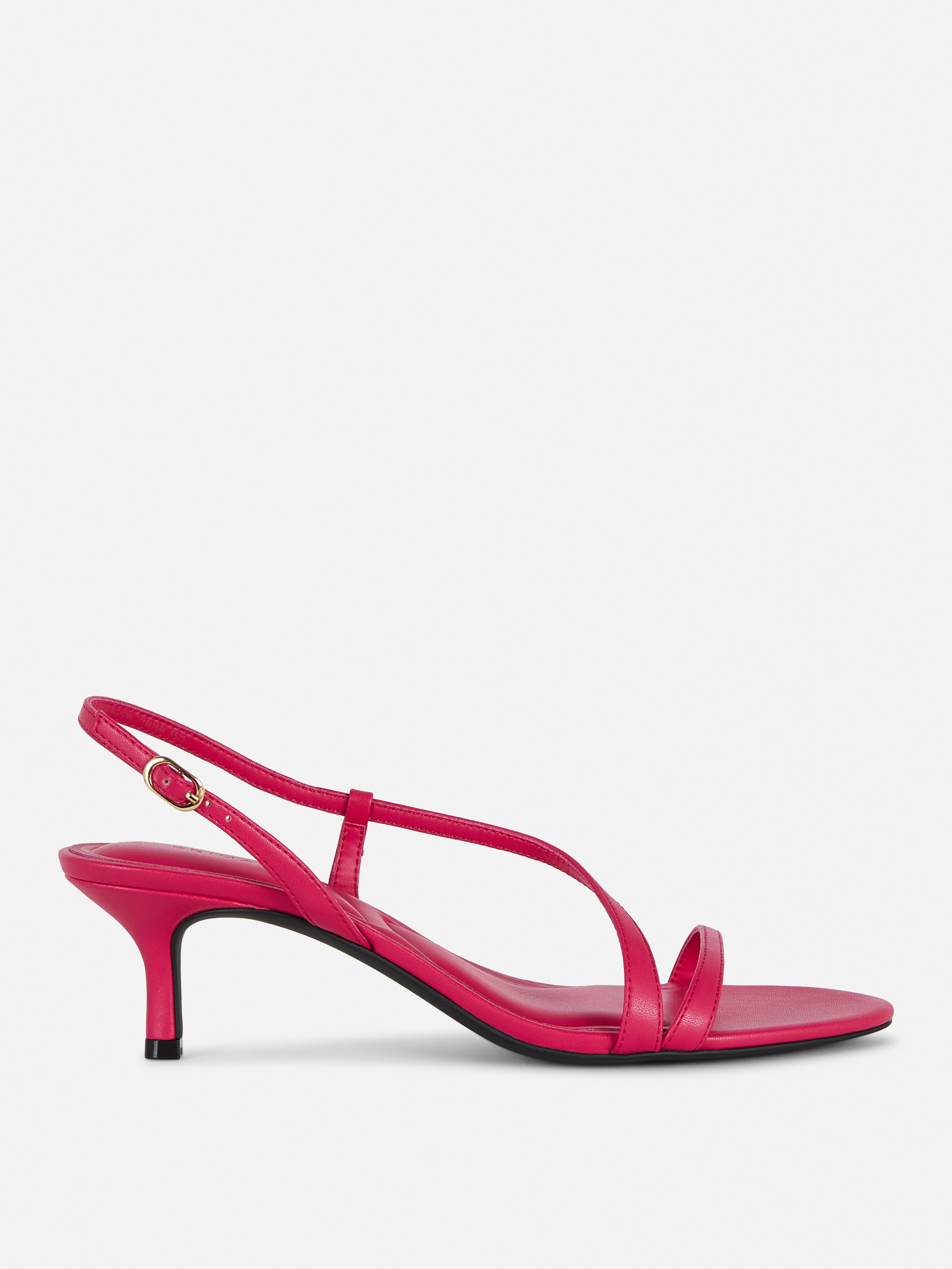 Sandalias de tacón minimalistas de tiras