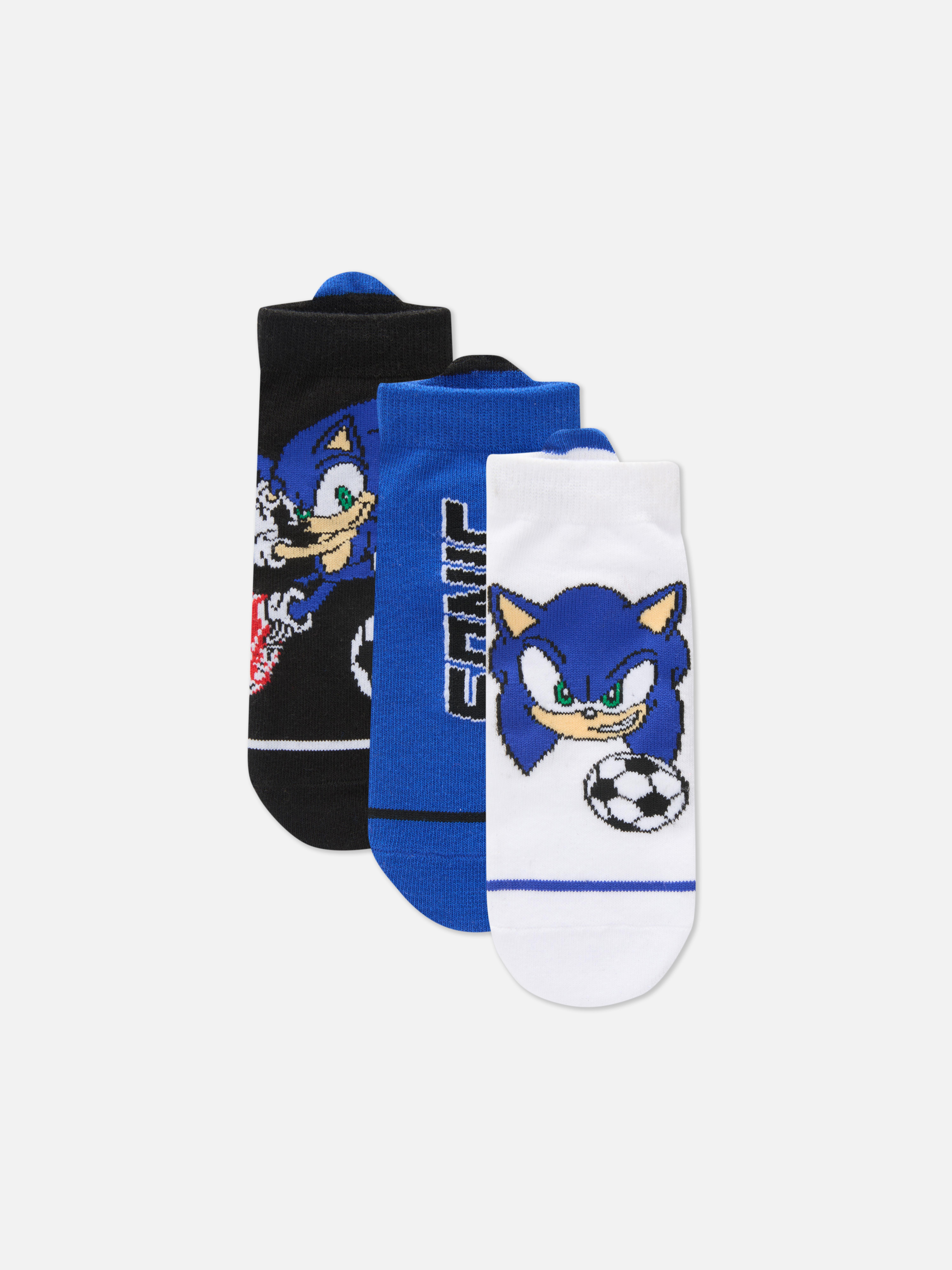 Pack 3 pares meias ténis Sonic The Hedgehog