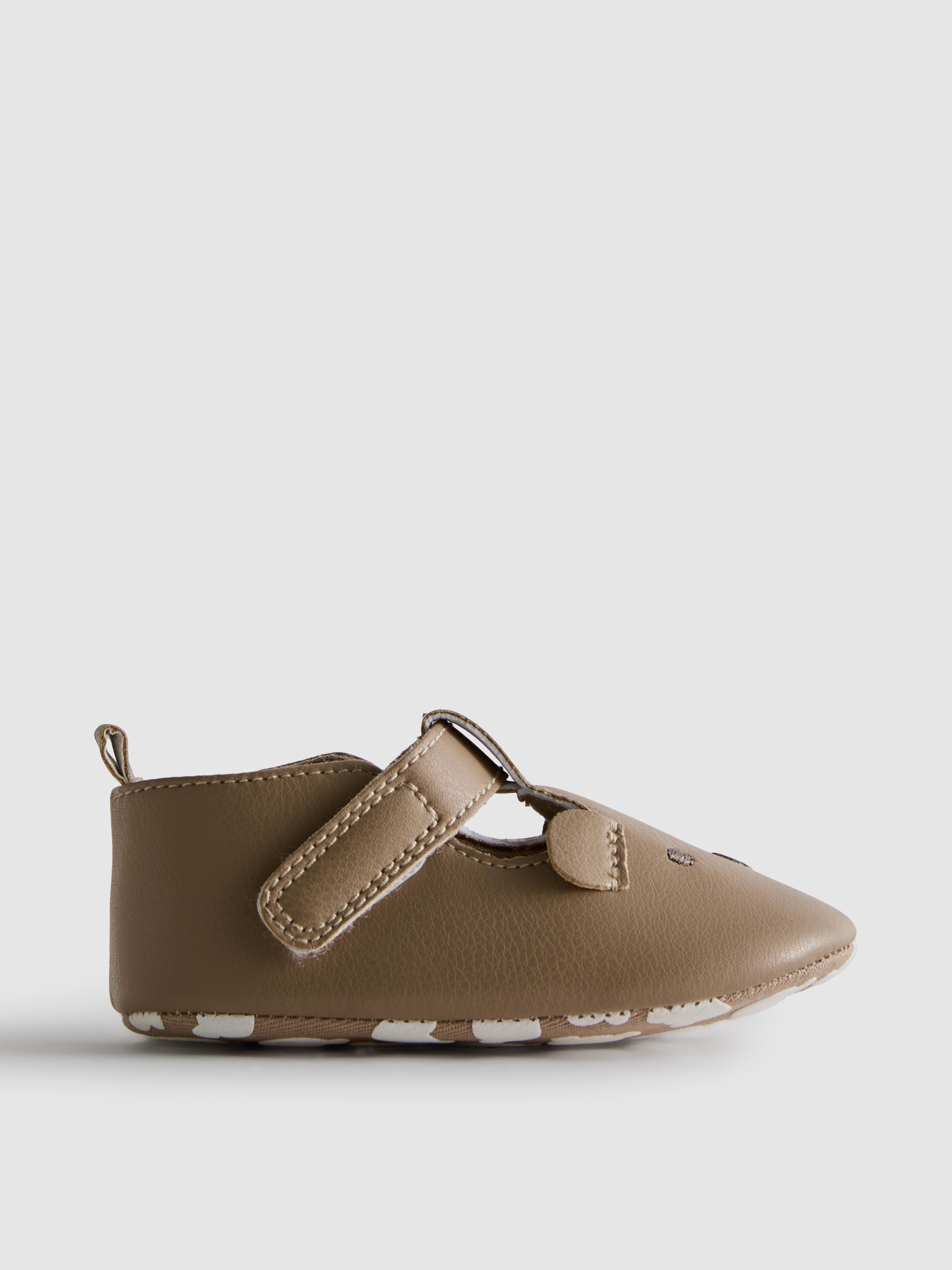 0-18mths | Newborn Bear T-Bar Shoes