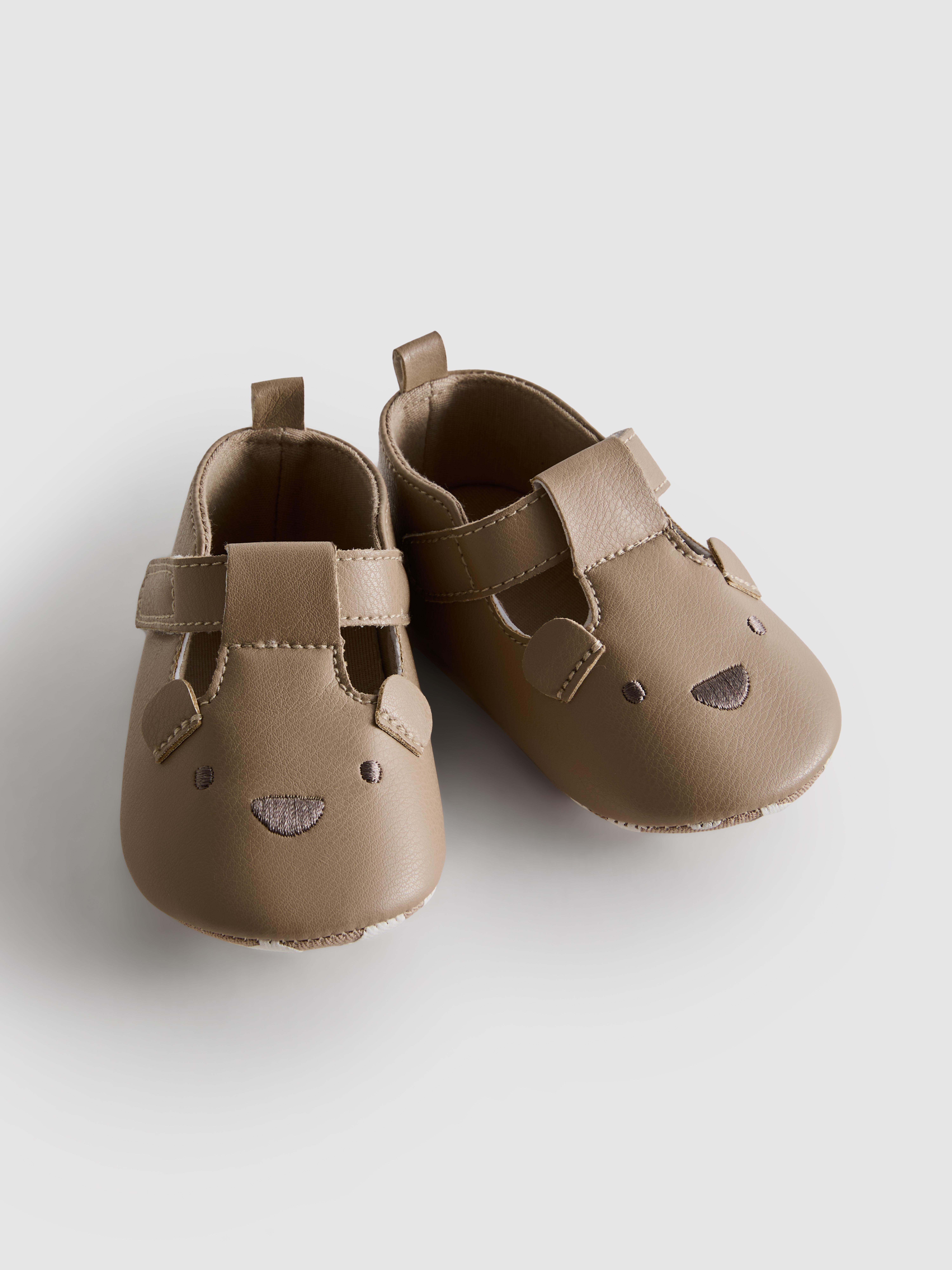 0-18mths | Newborn Bear T-Bar Shoes