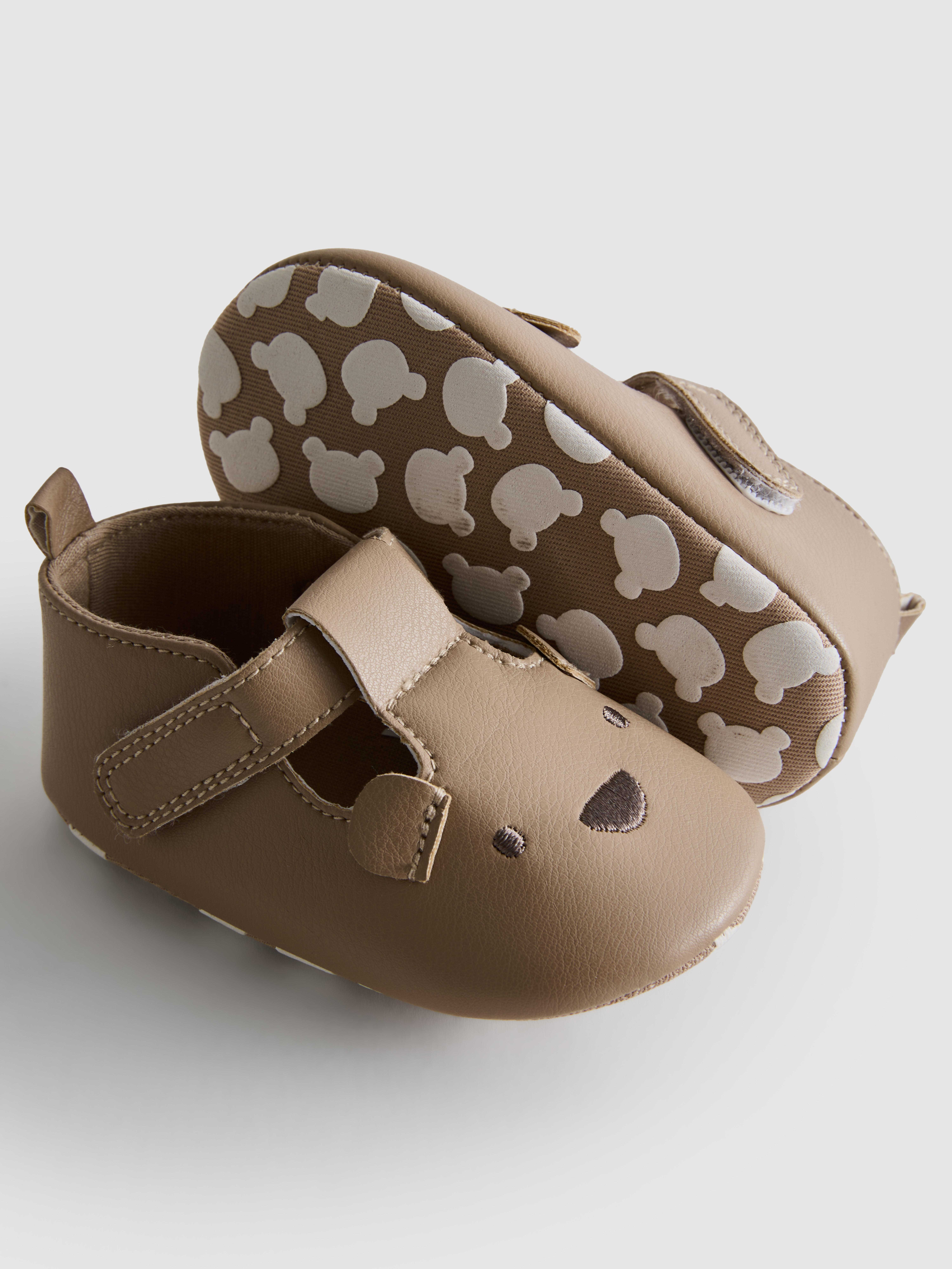 0-18mths | Newborn Bear T-Bar Shoes