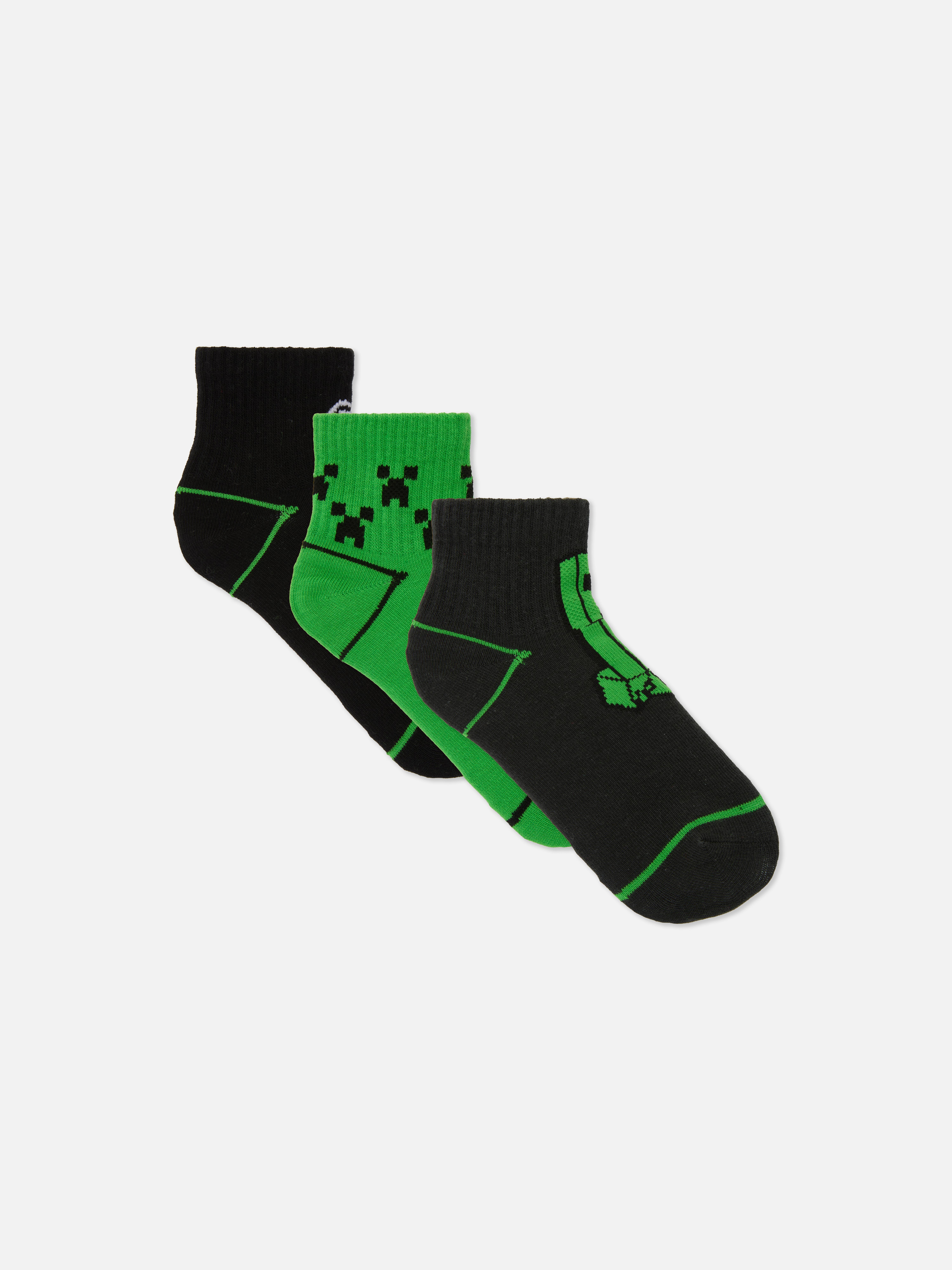 Korte sokken Minecraft, 3 paar