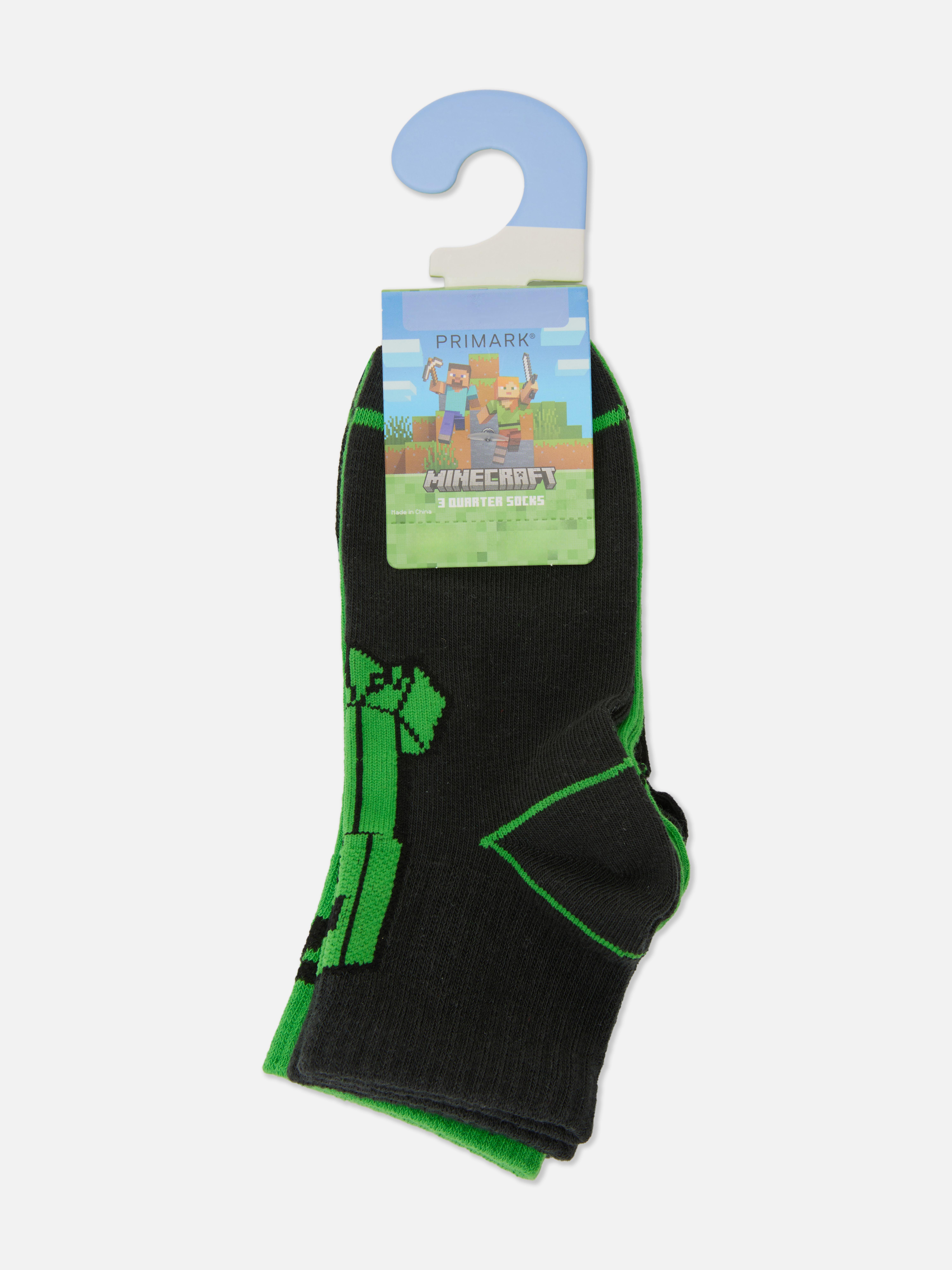 Korte sokken Minecraft, 3 paar