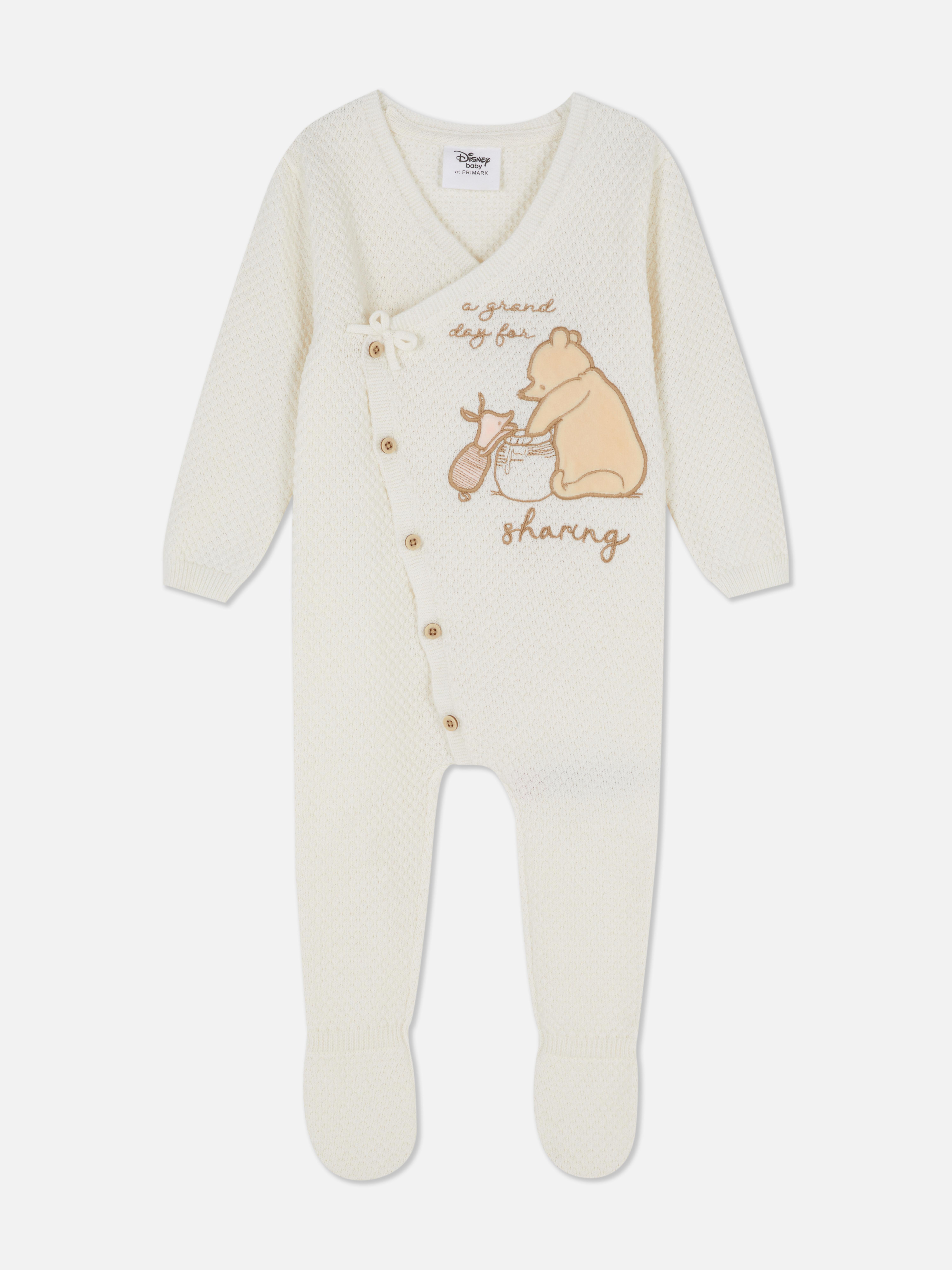 0-9mths | Disney’s Winnie the Pooh Wrap-Front Sleepsuit