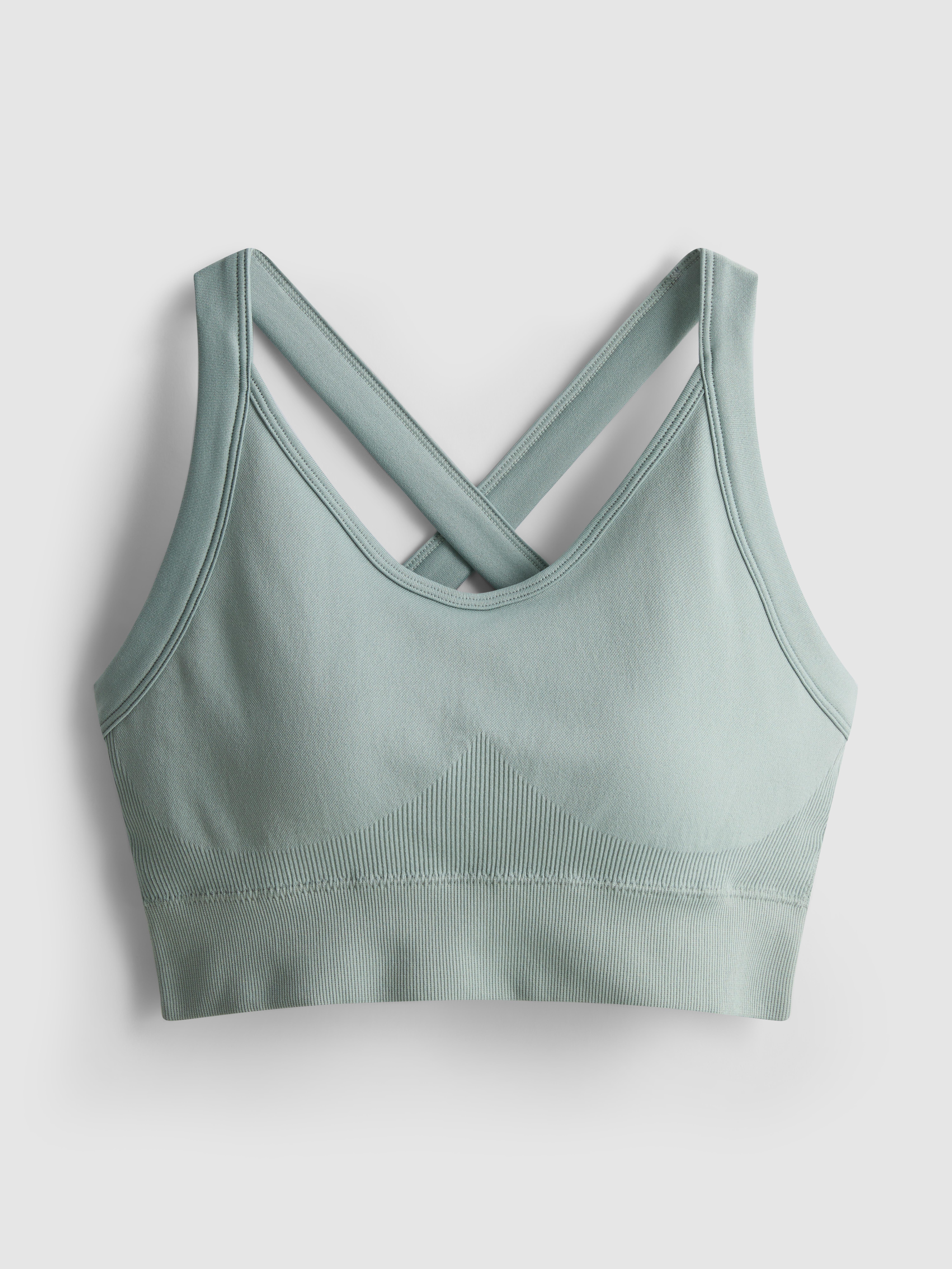 Women's Light Green Seamless Performance Crop Top