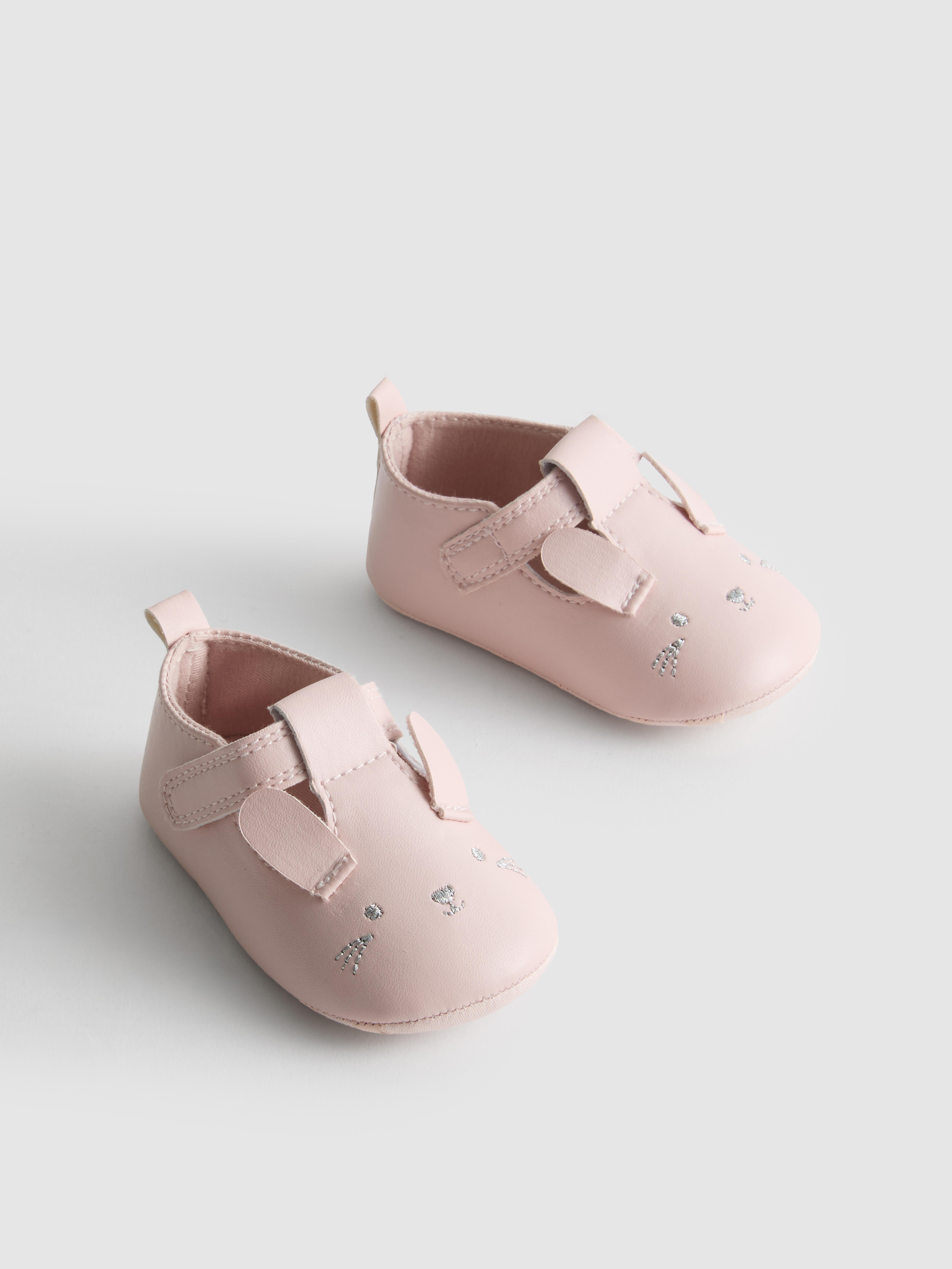 0-18mths | Newborn Bunny T-Bar Shoes