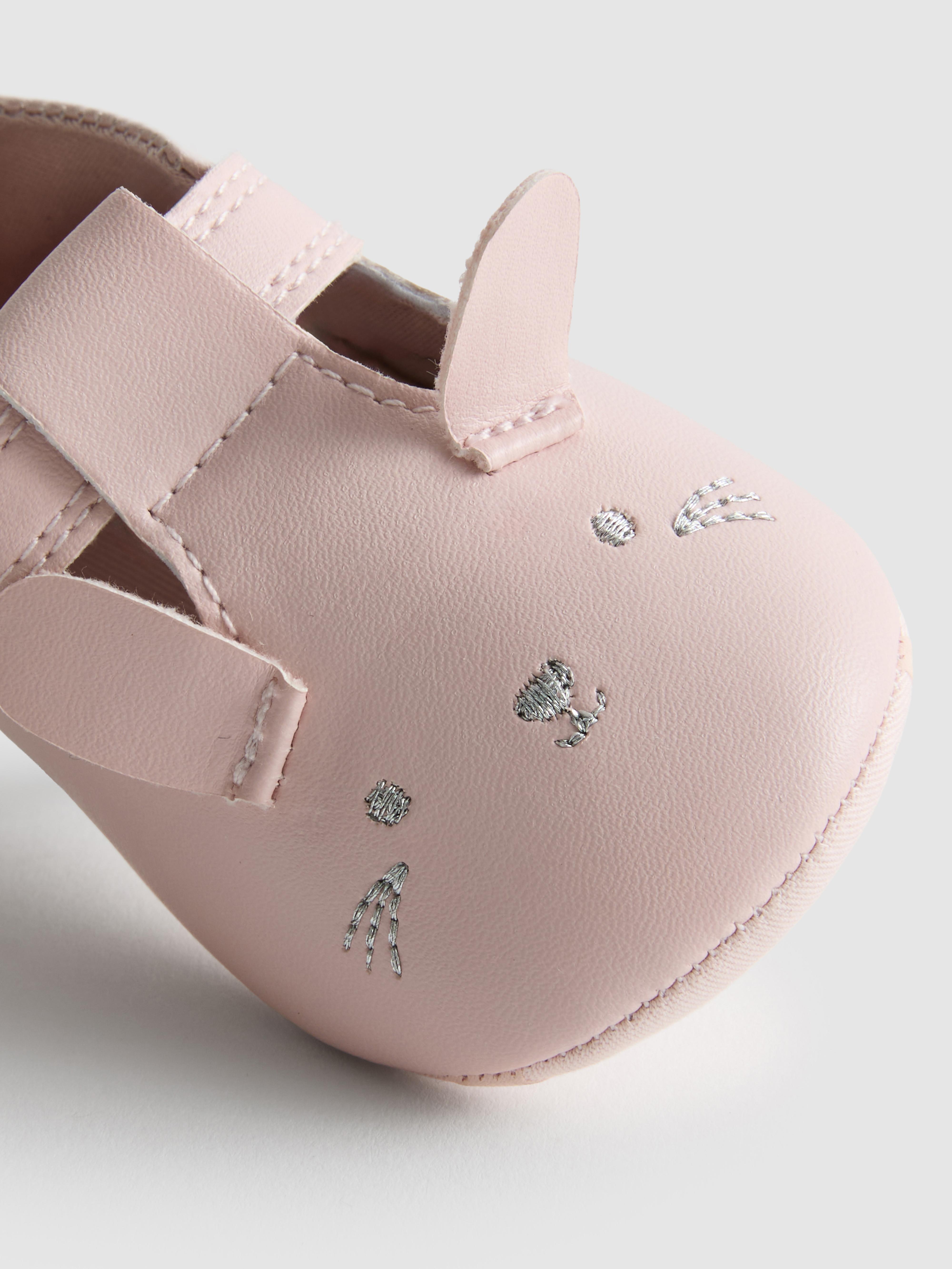 0-18mths | Newborn Bunny T-Bar Shoes