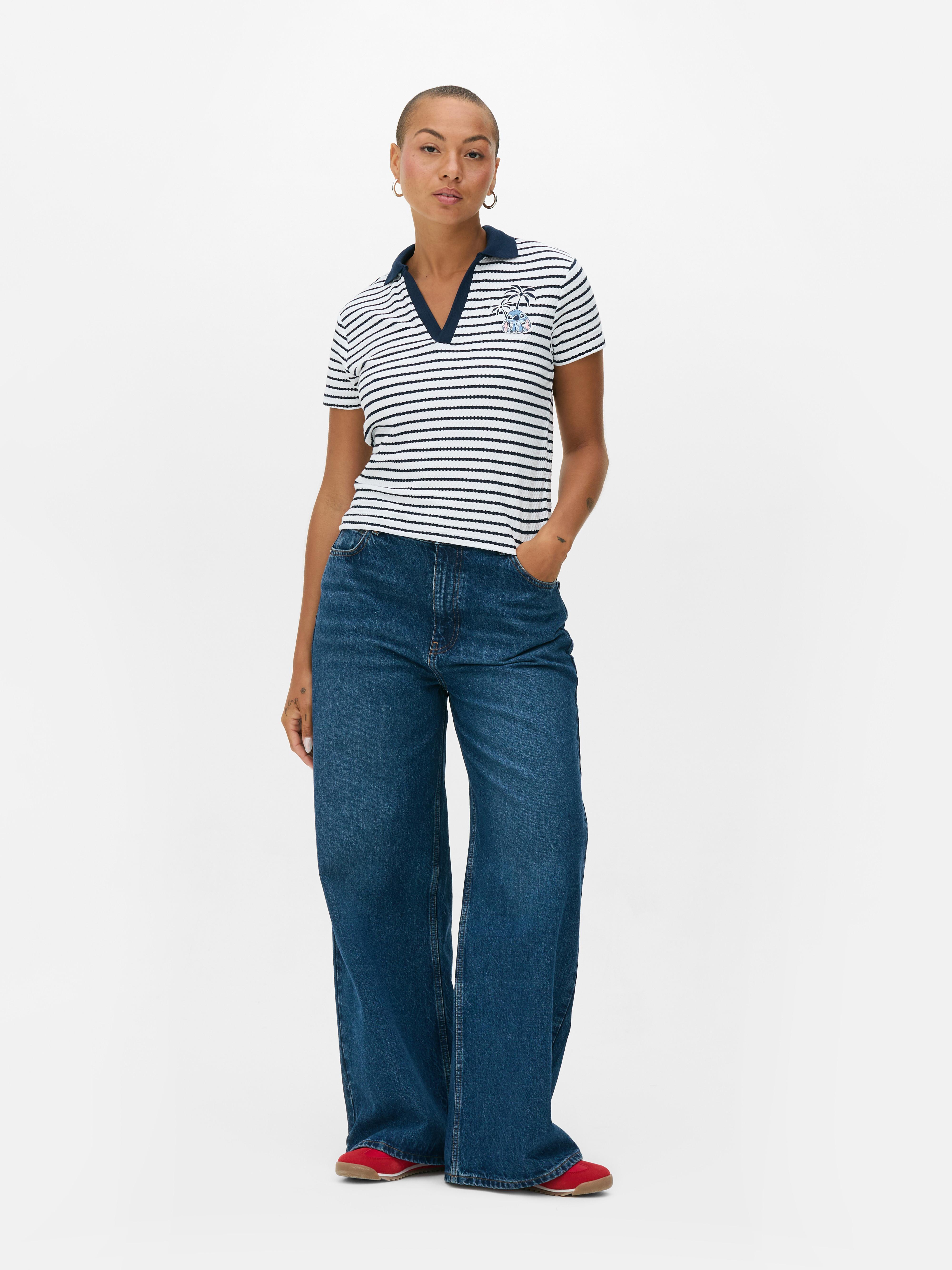 Polo riscas Disney Stitch