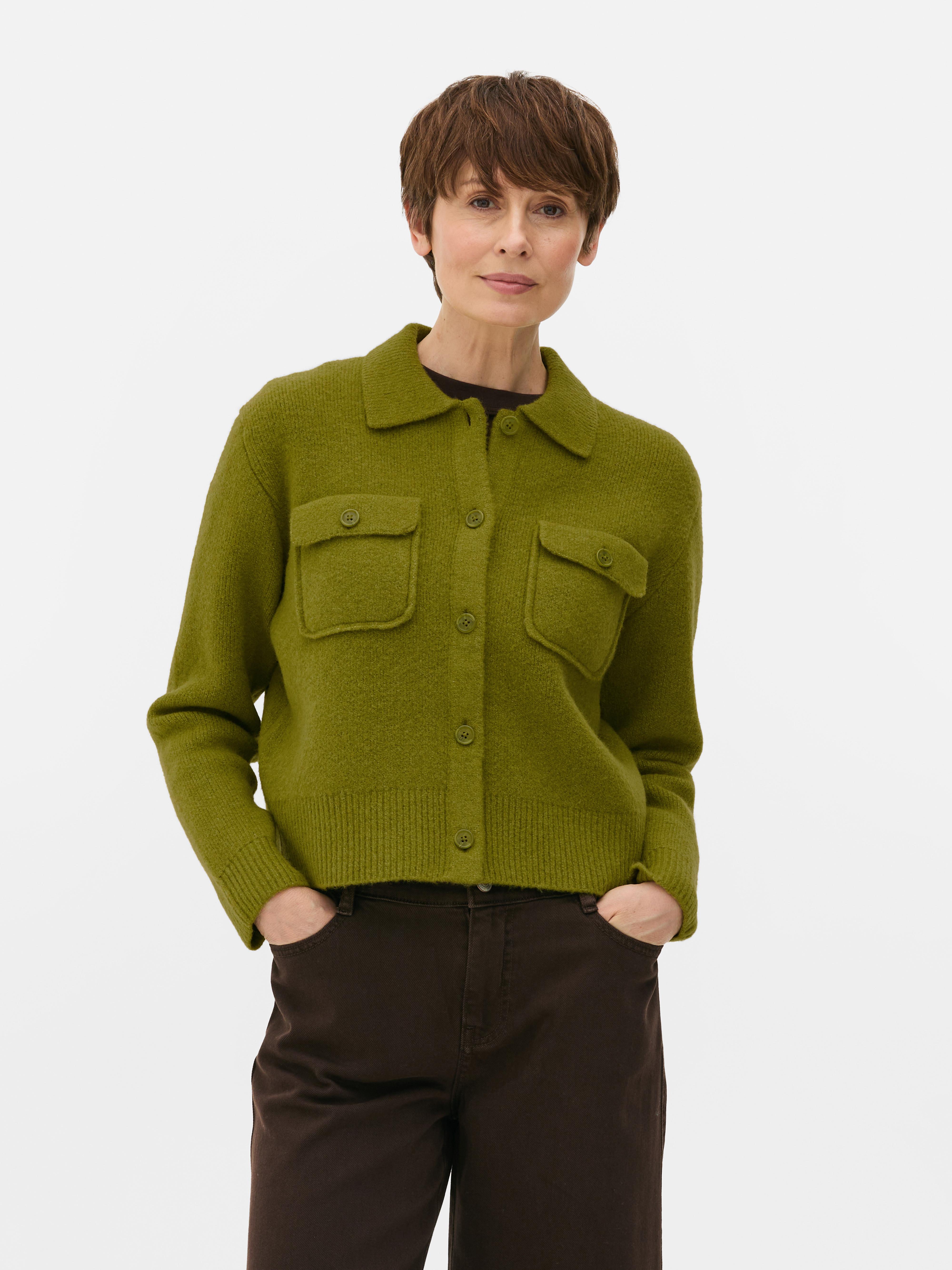 Knitted Double Pocket Shacket