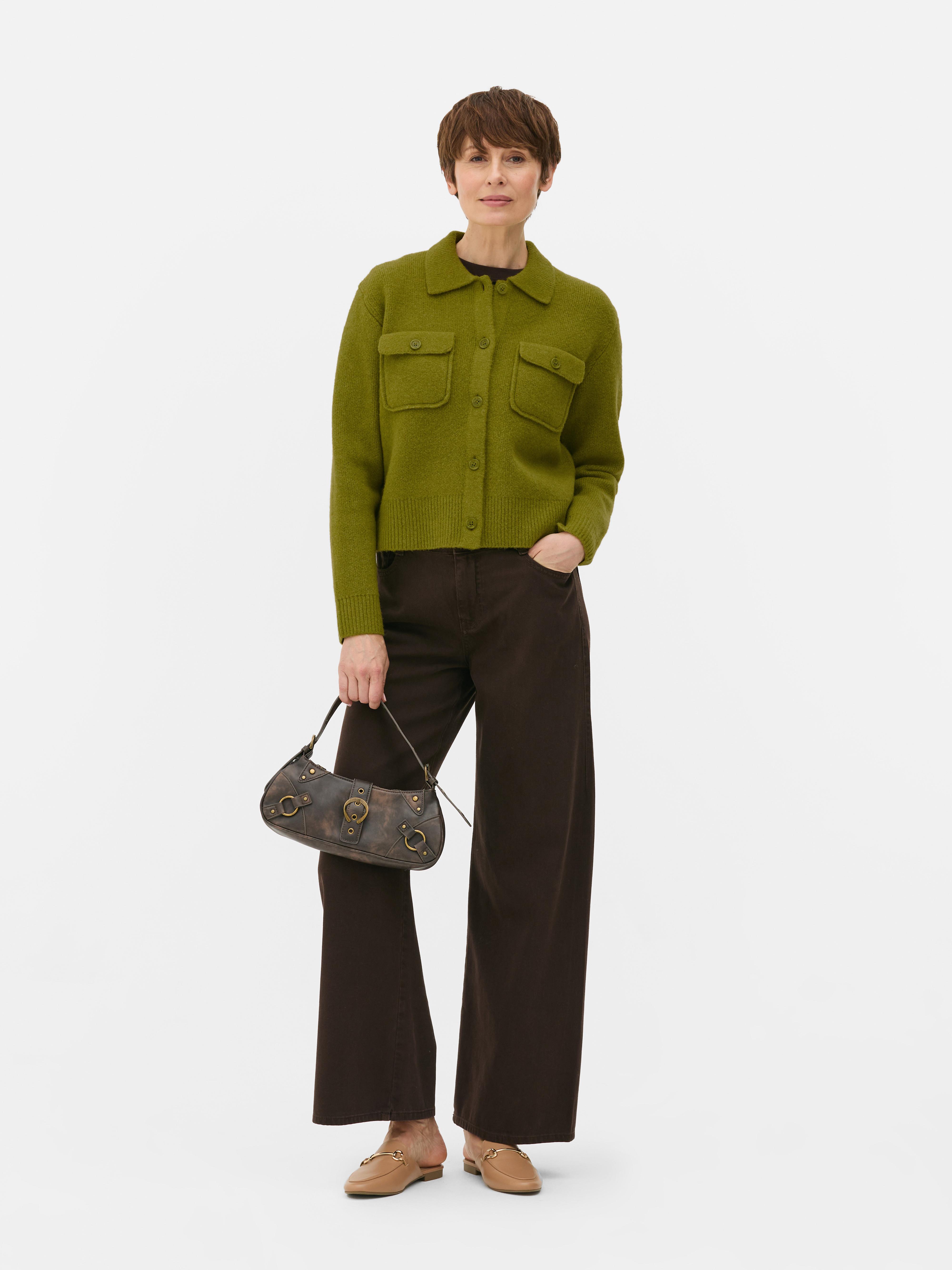 Knitted Double Pocket Shacket