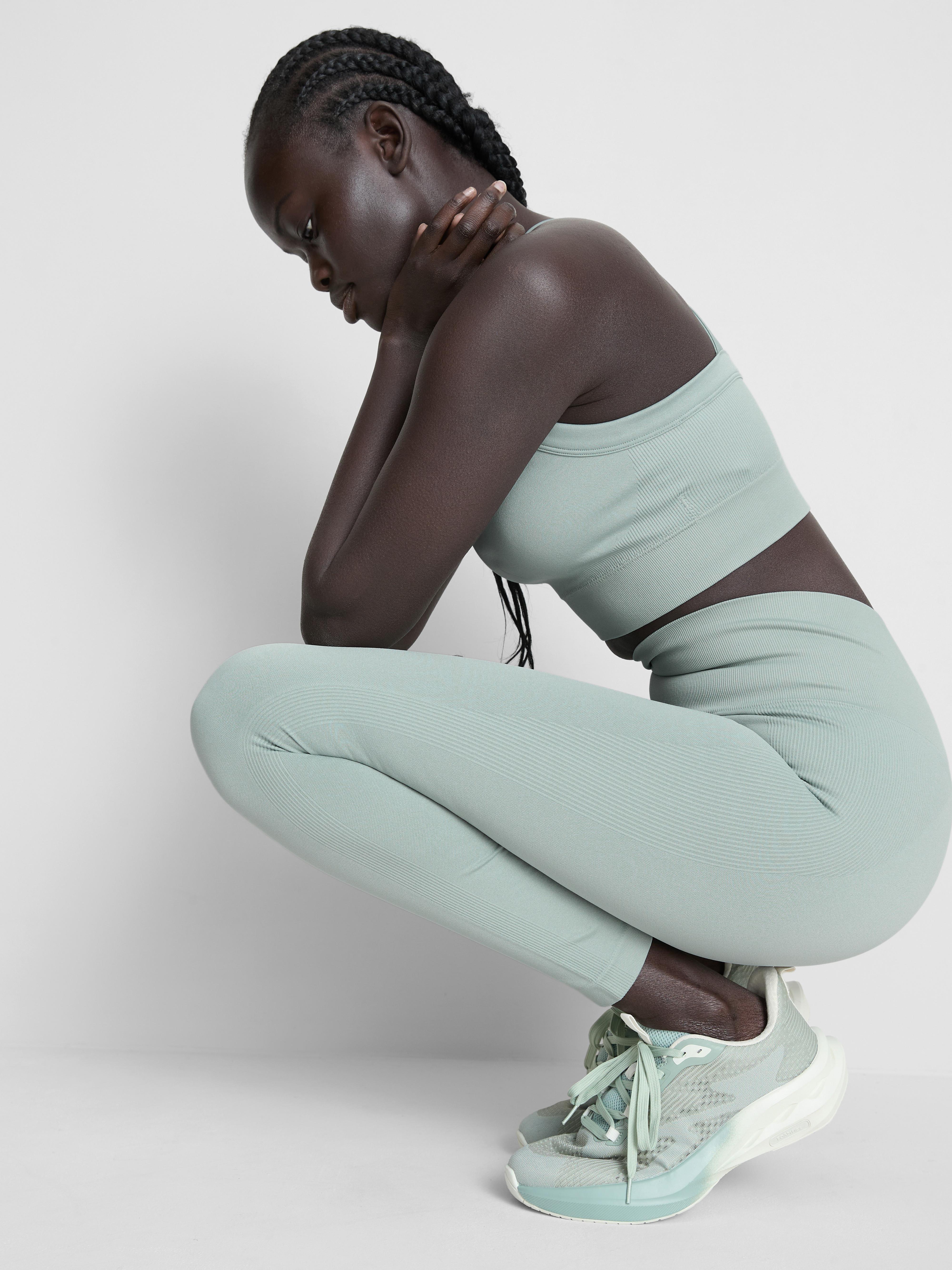 Women's Light Green Seamless Workout Leggings