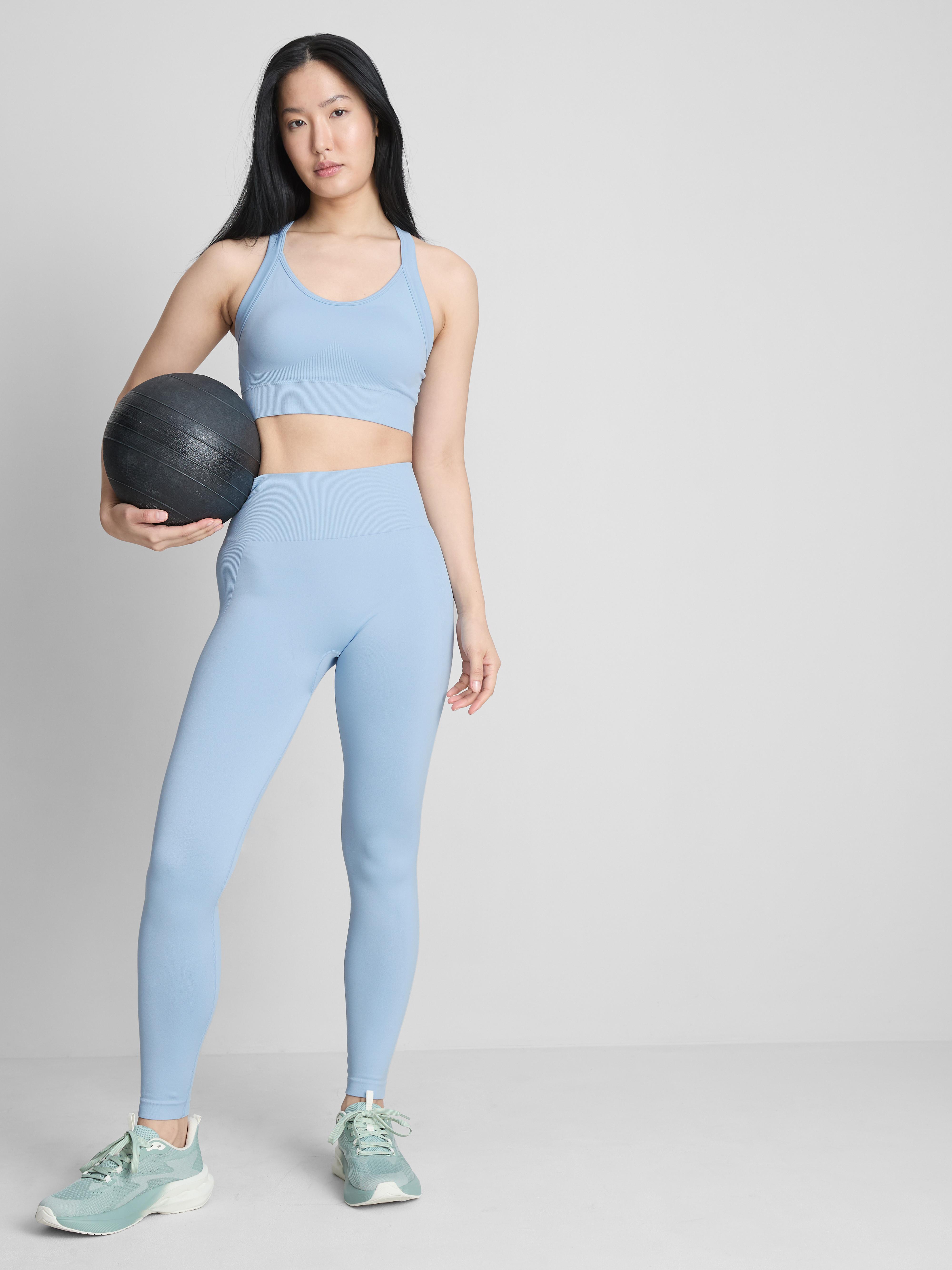 Seamless Active Leggings Light Blue