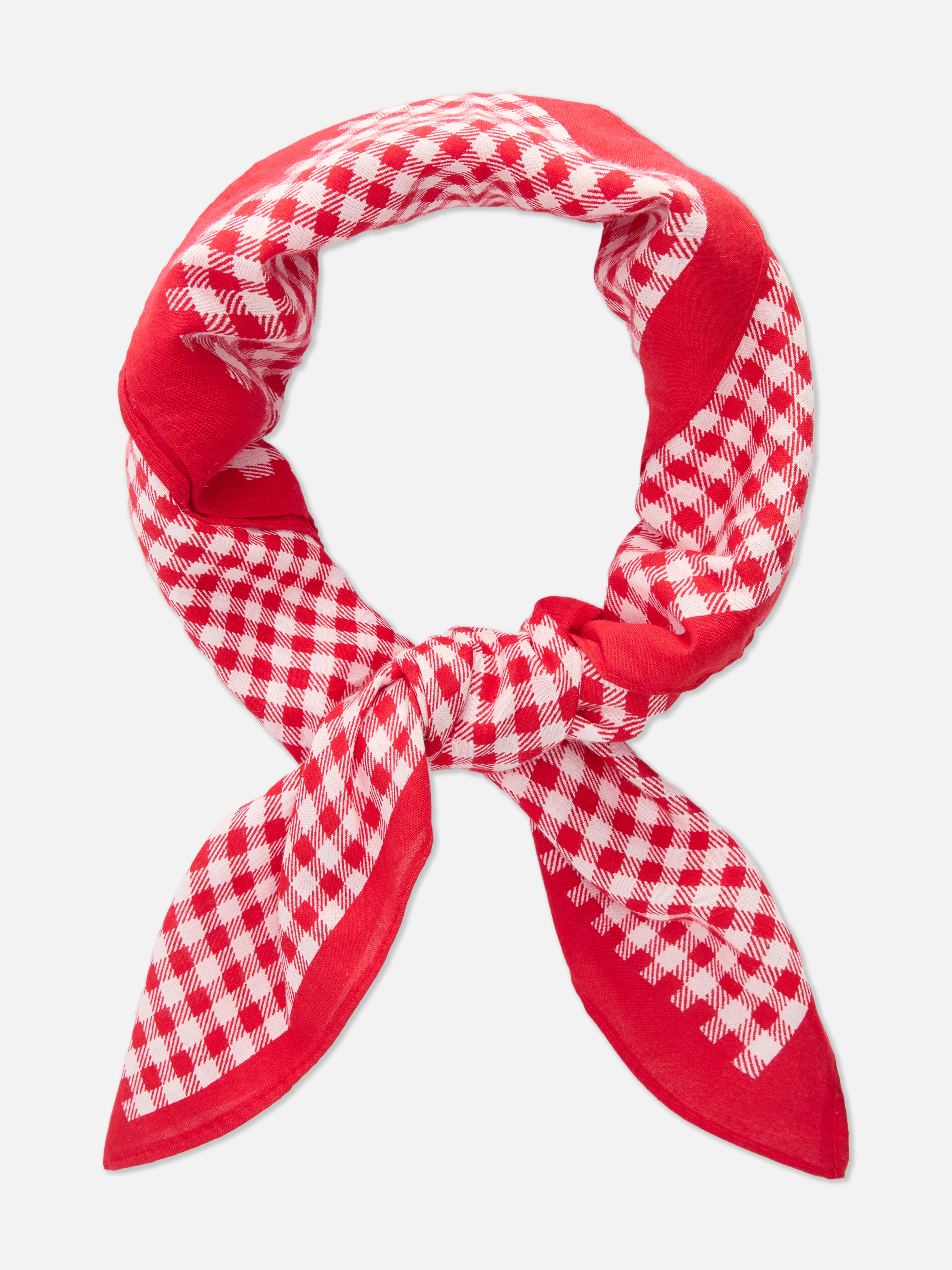 Rood driehoekig geruit sjaaltje