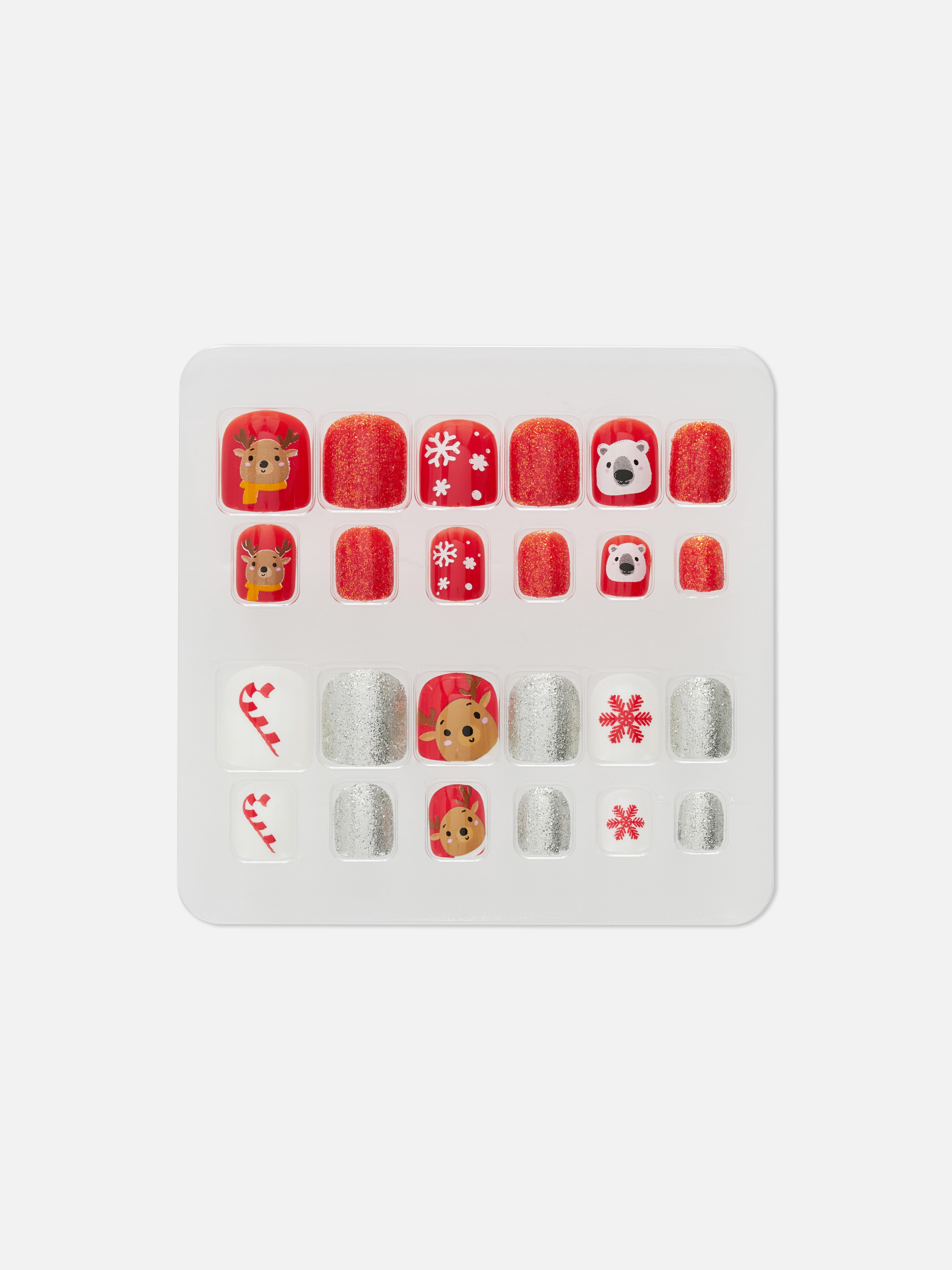 PS... Mini Plaknagels met kerstthema
