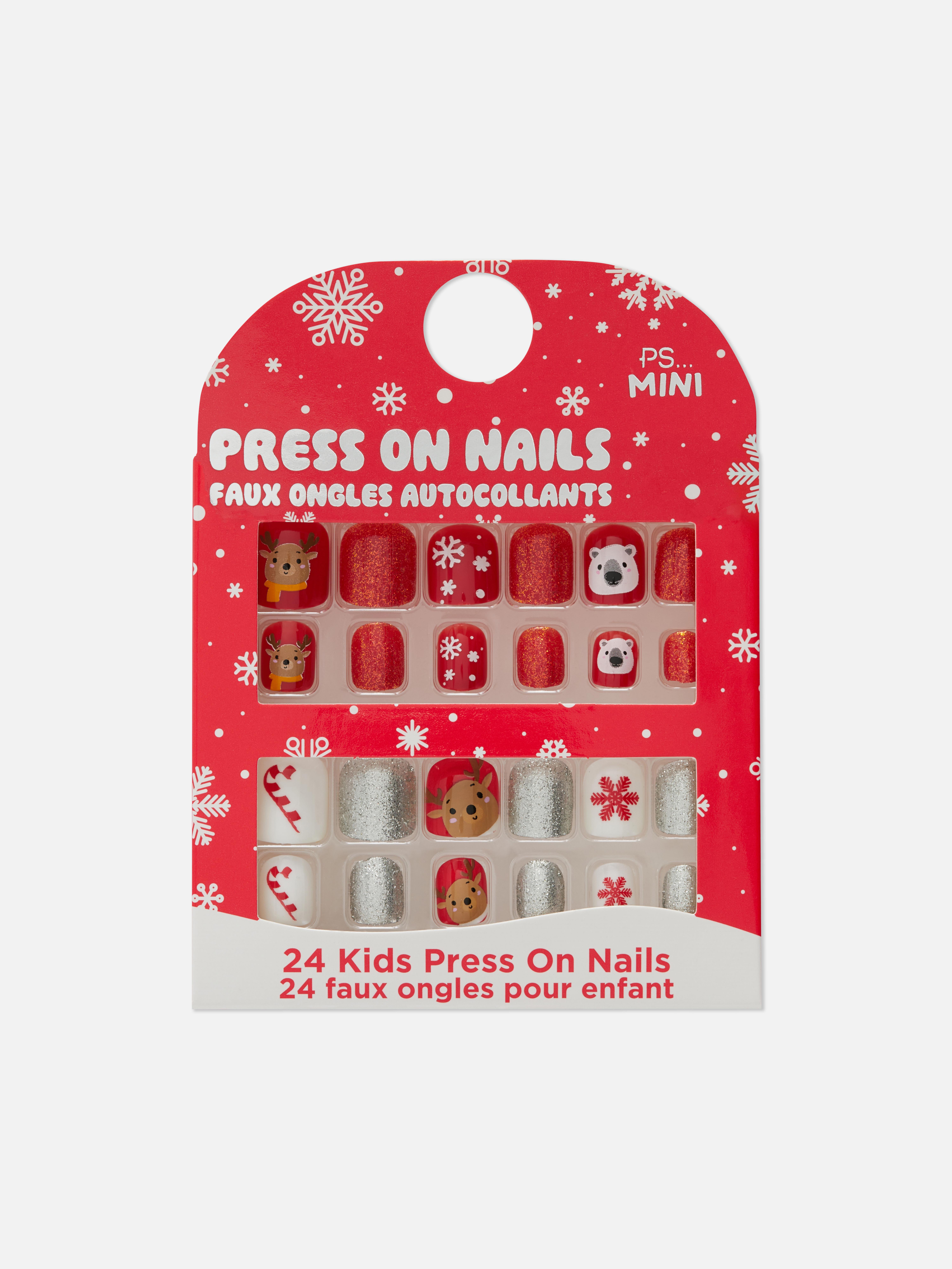 PS... Mini Plaknagels met kerstthema