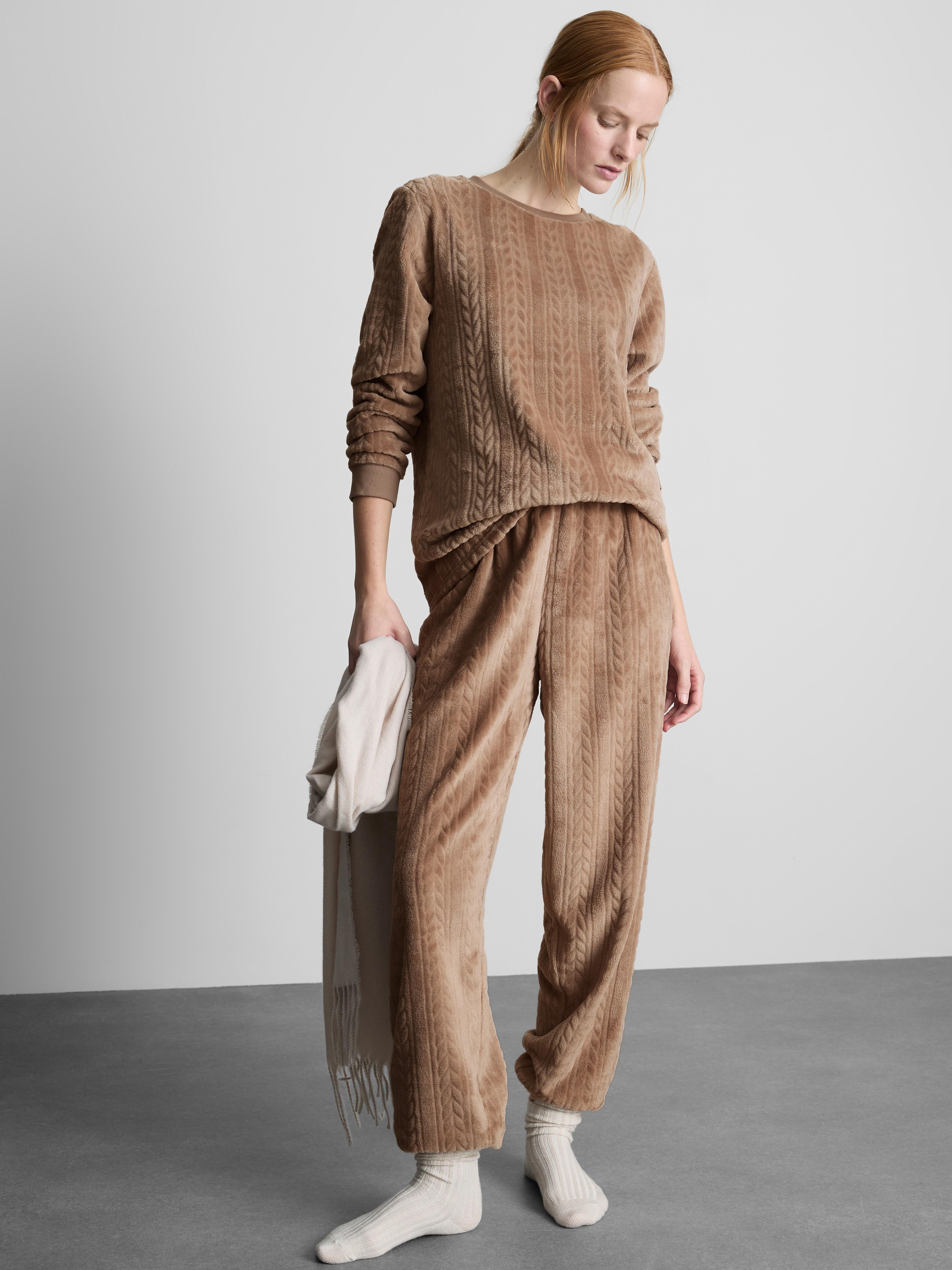 Printed Plush Pyjama Set