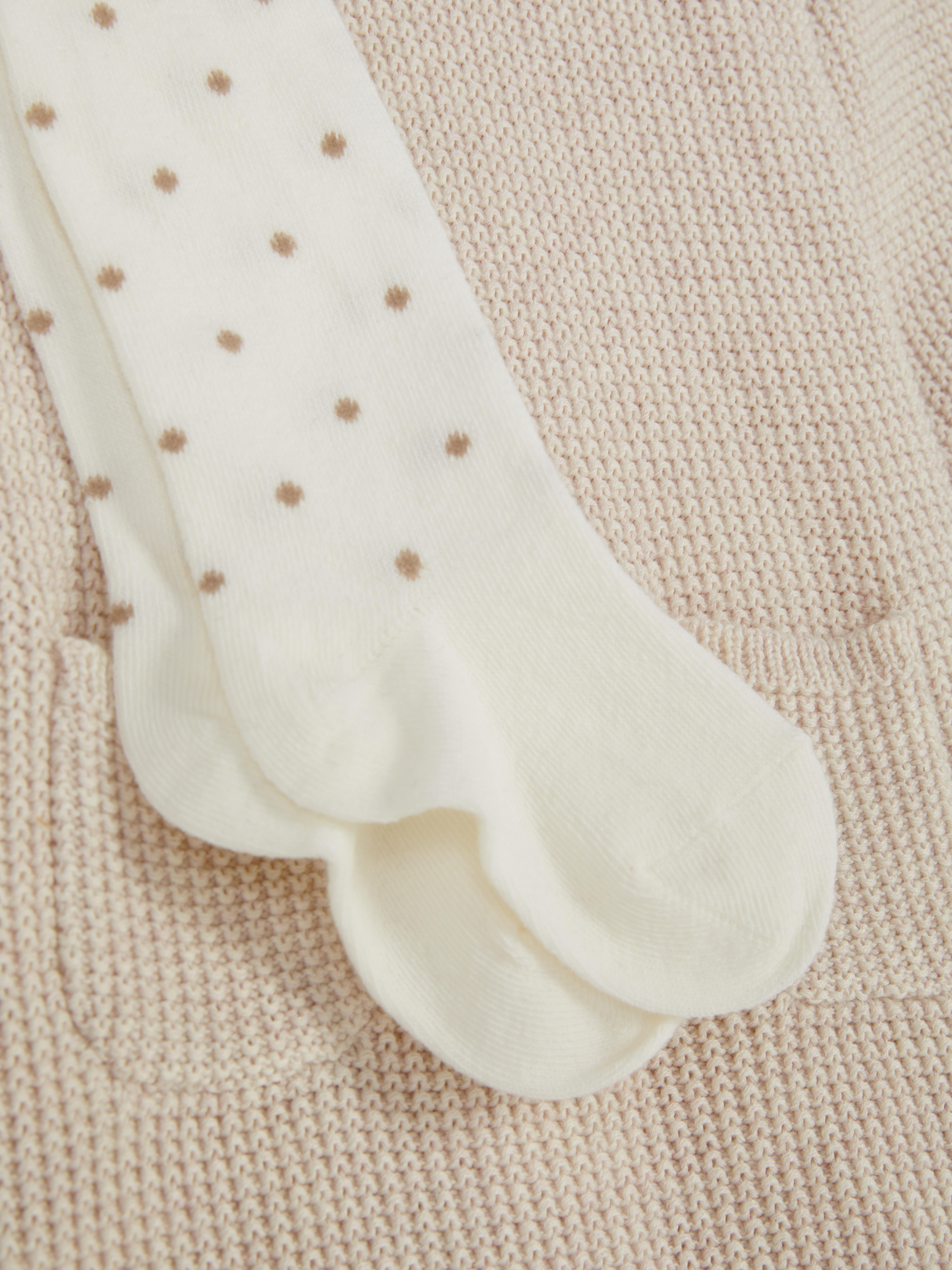 0-36 mois | Ensemble robe pull à col et collants