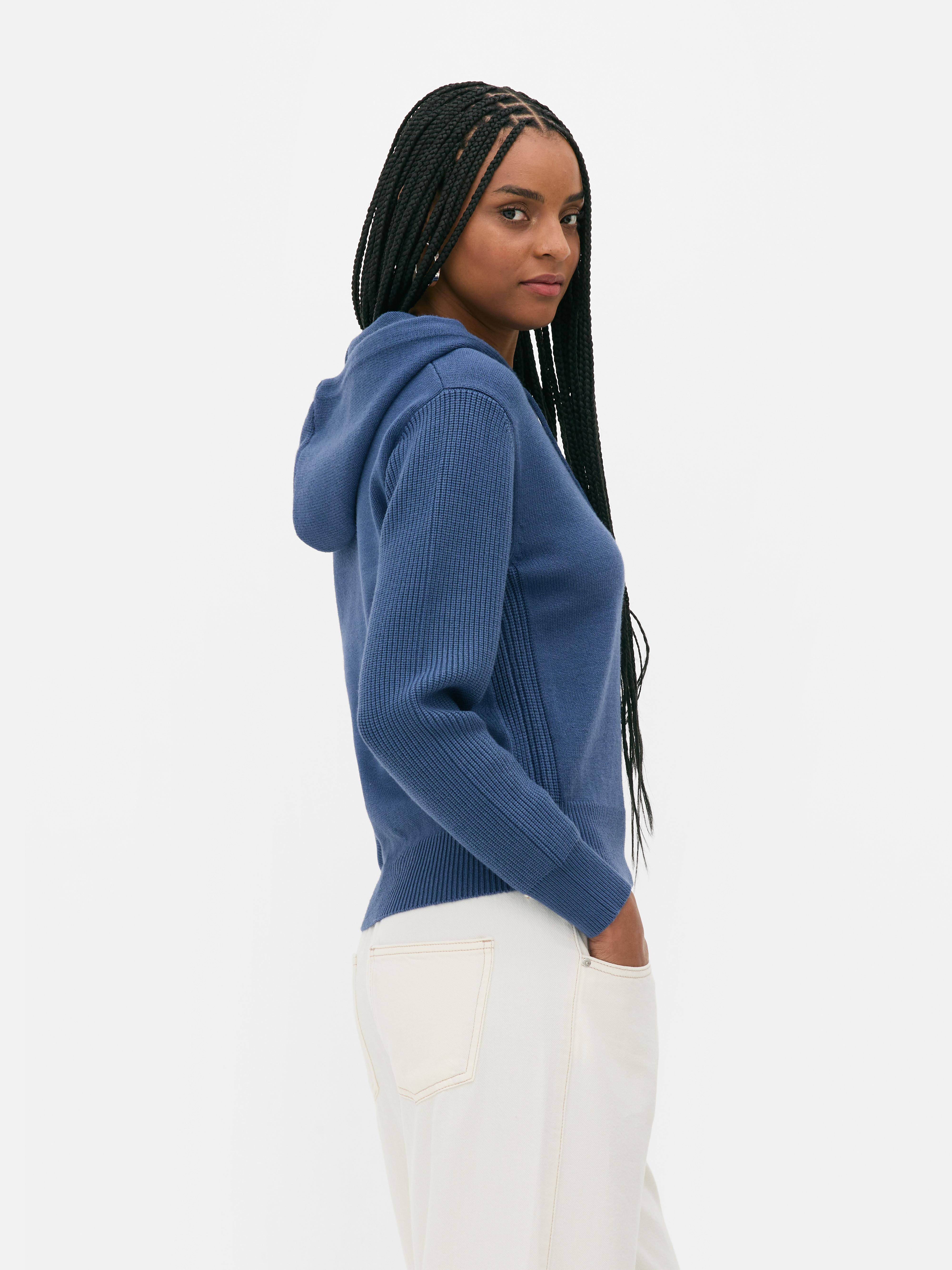 Felpa con cappuccio e mezza-zip compatta