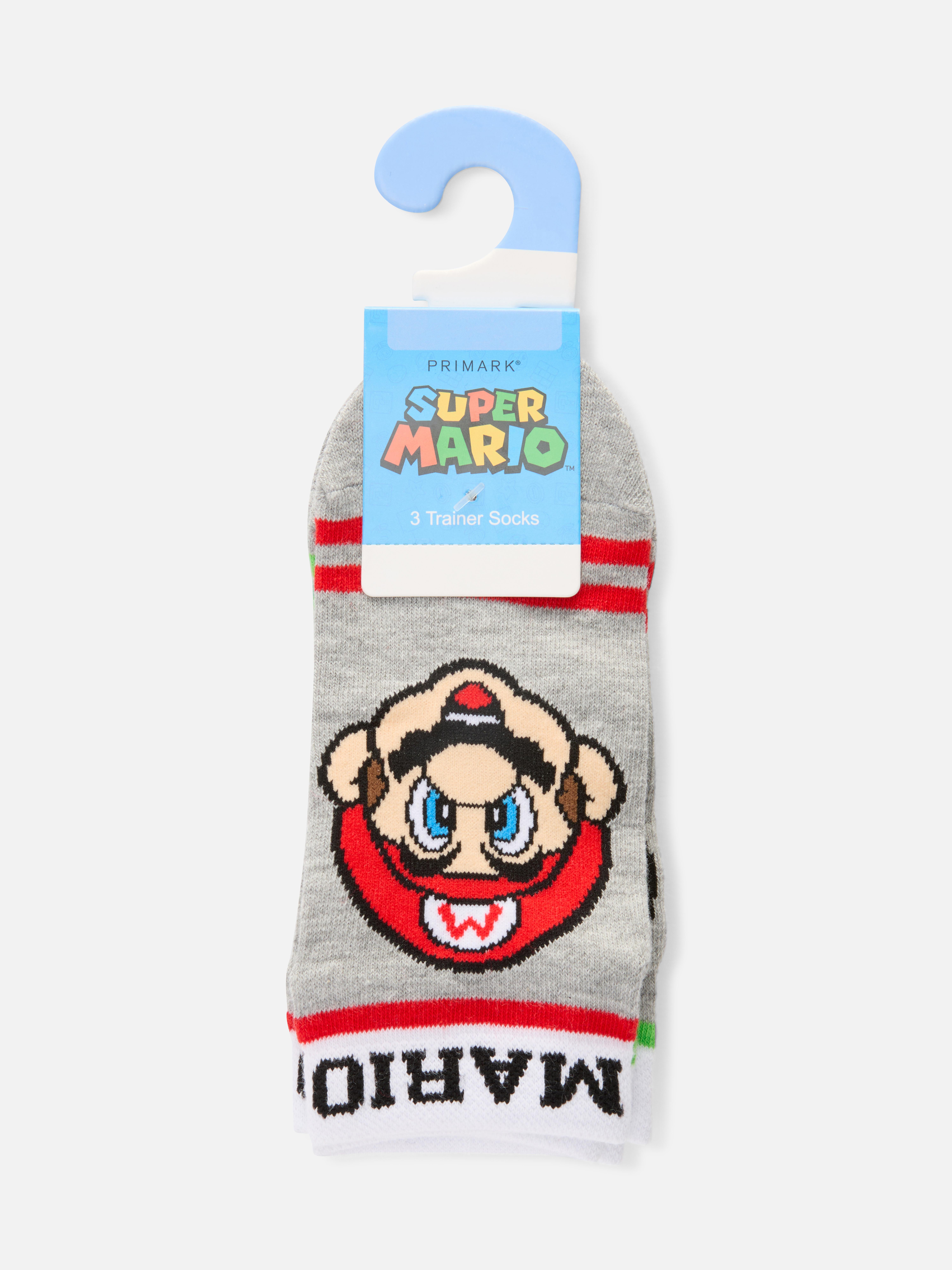 3pk Super Mario World Trainer Socks
