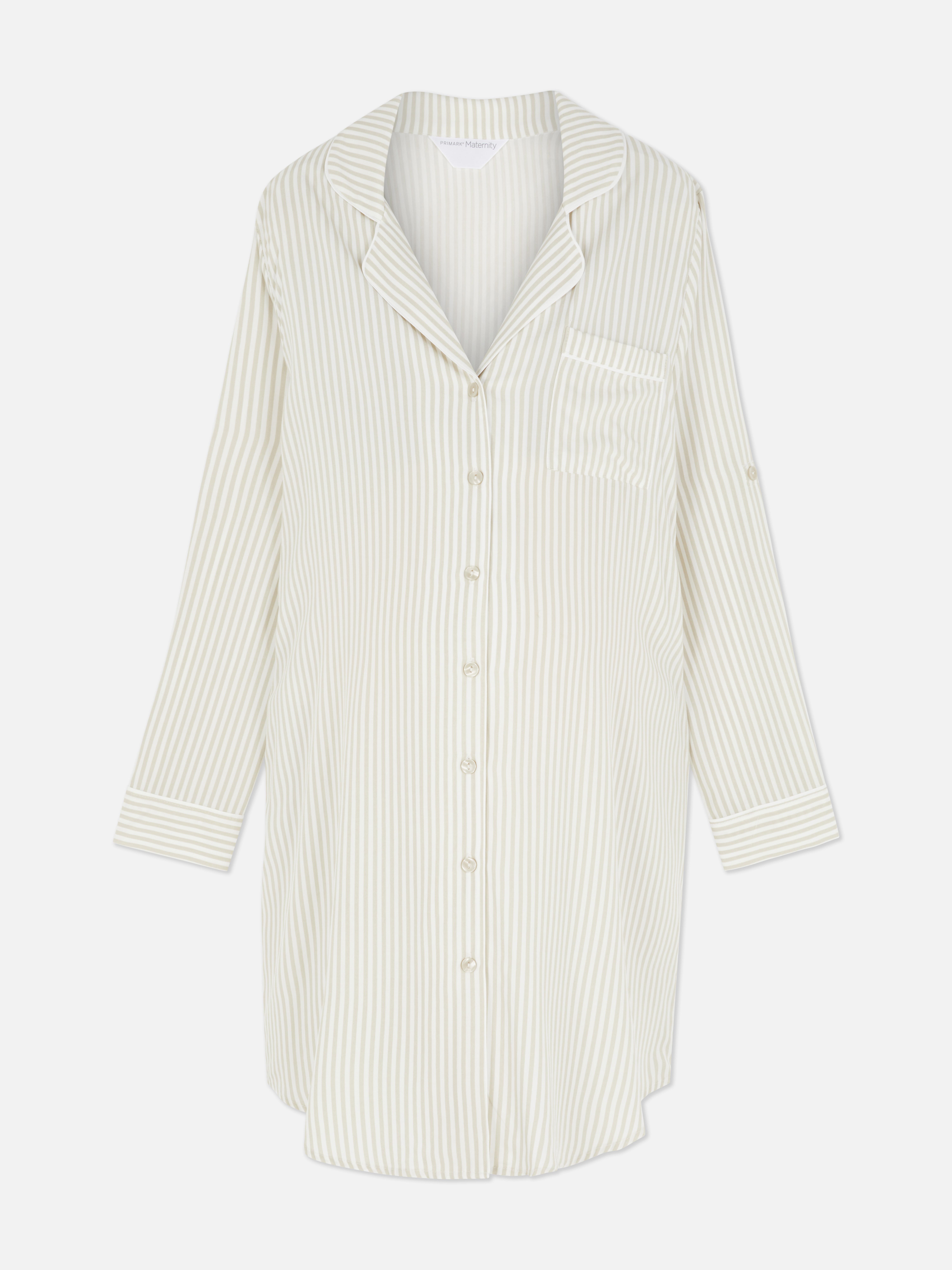 Maternity Striped Nightshirt