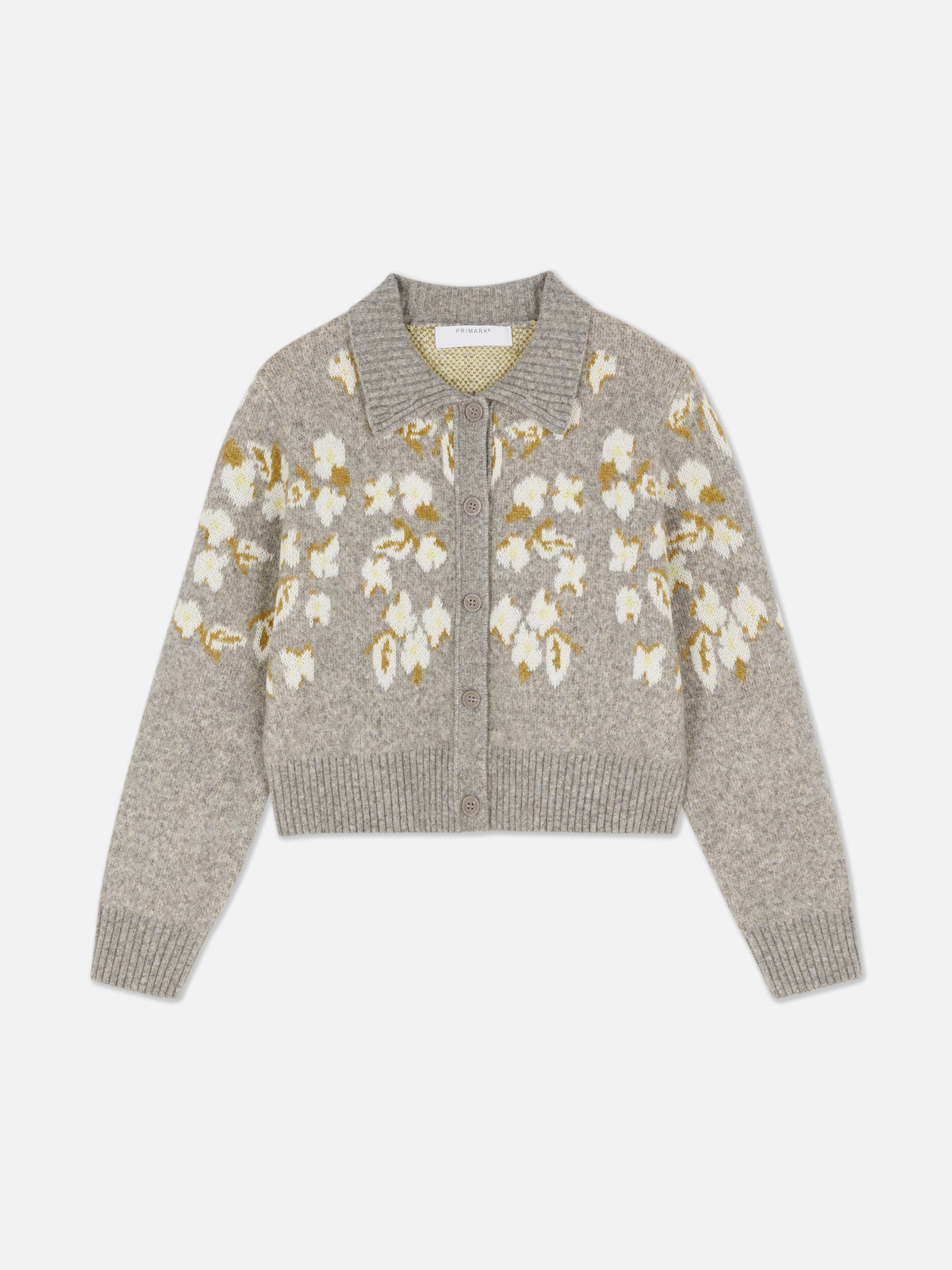 Cárdigan floral de jacquard