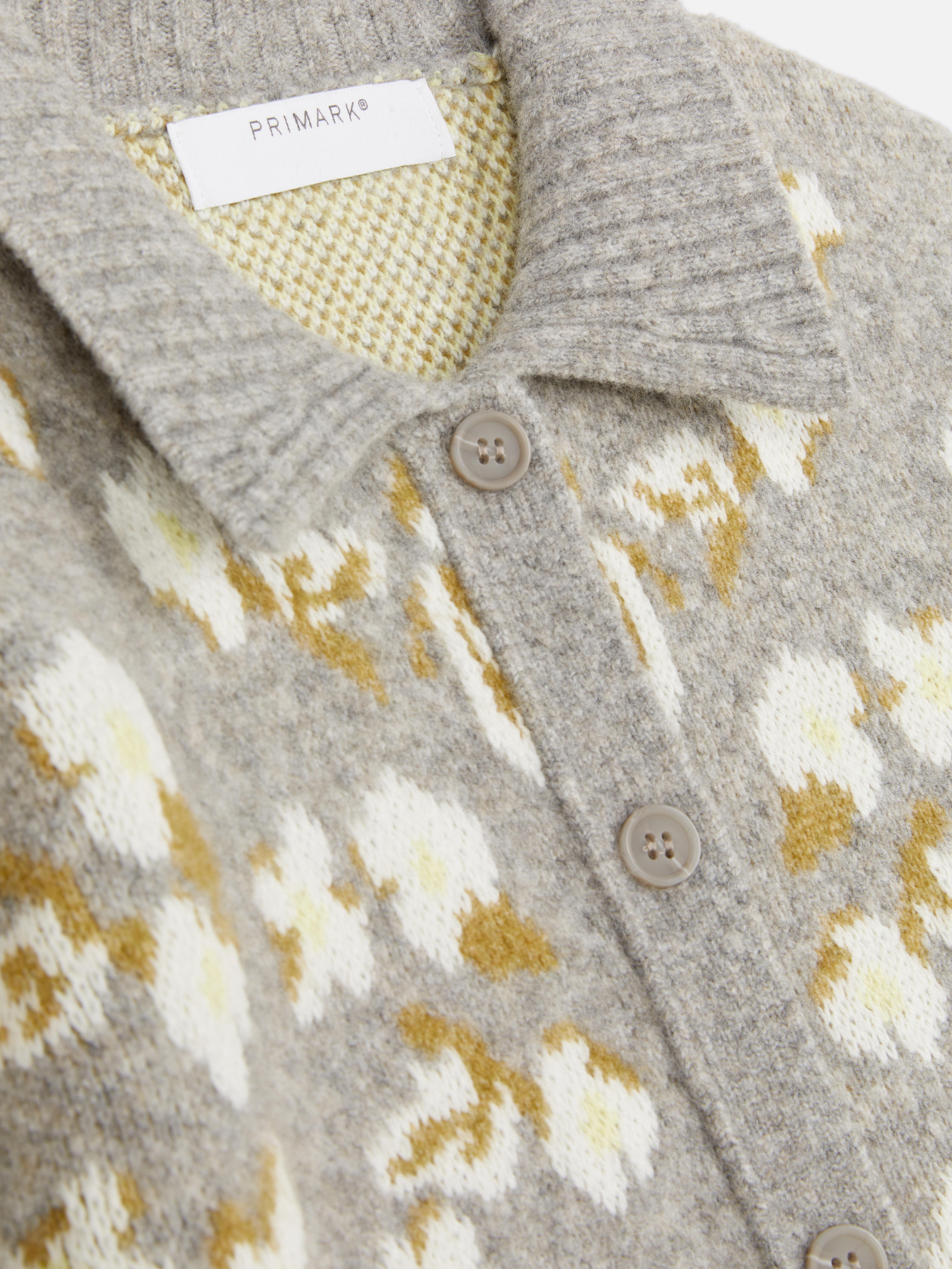 Cárdigan floral de jacquard
