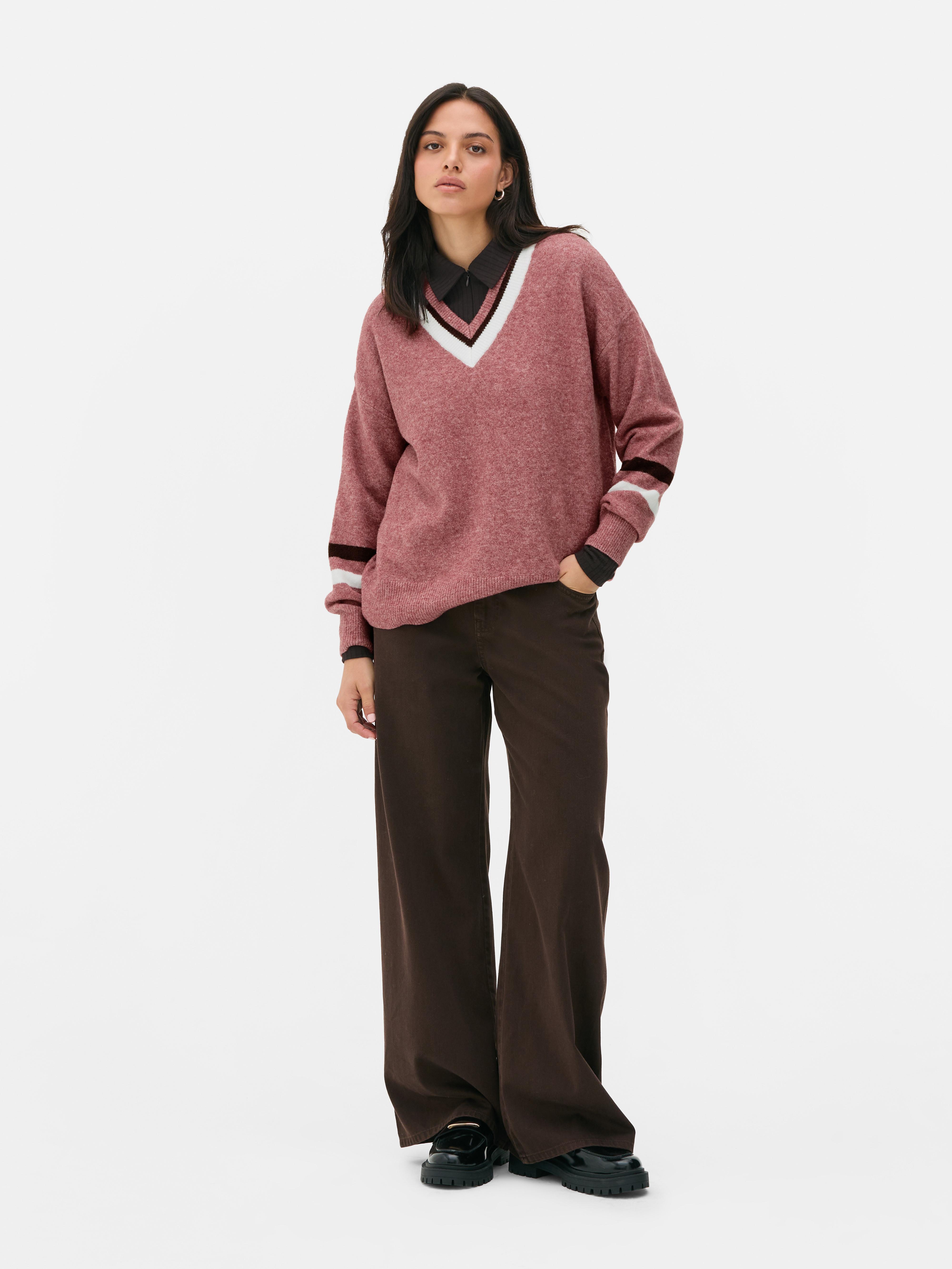 Jersey con cuello de pico