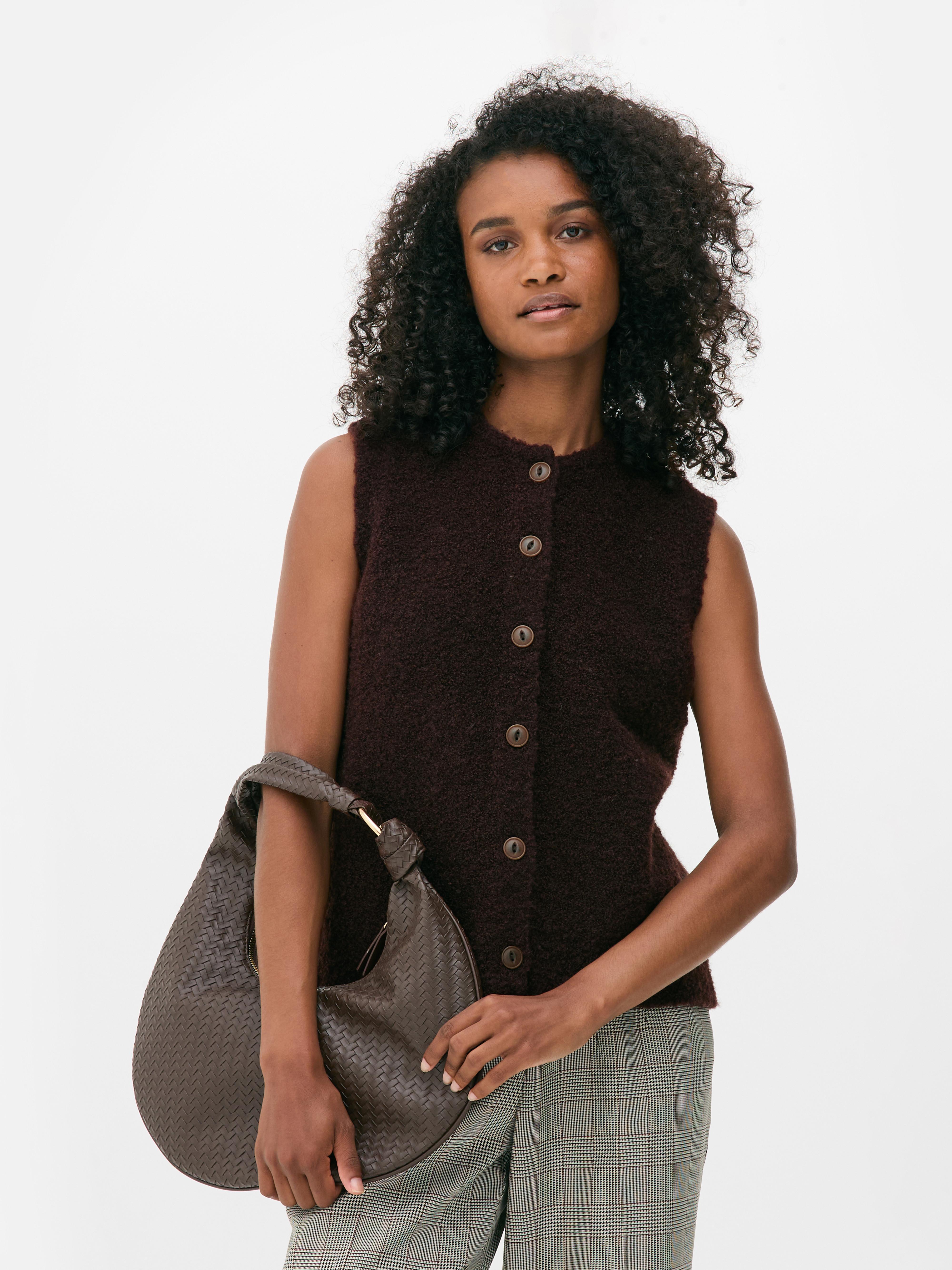 Comfortabel gilet van bouclé