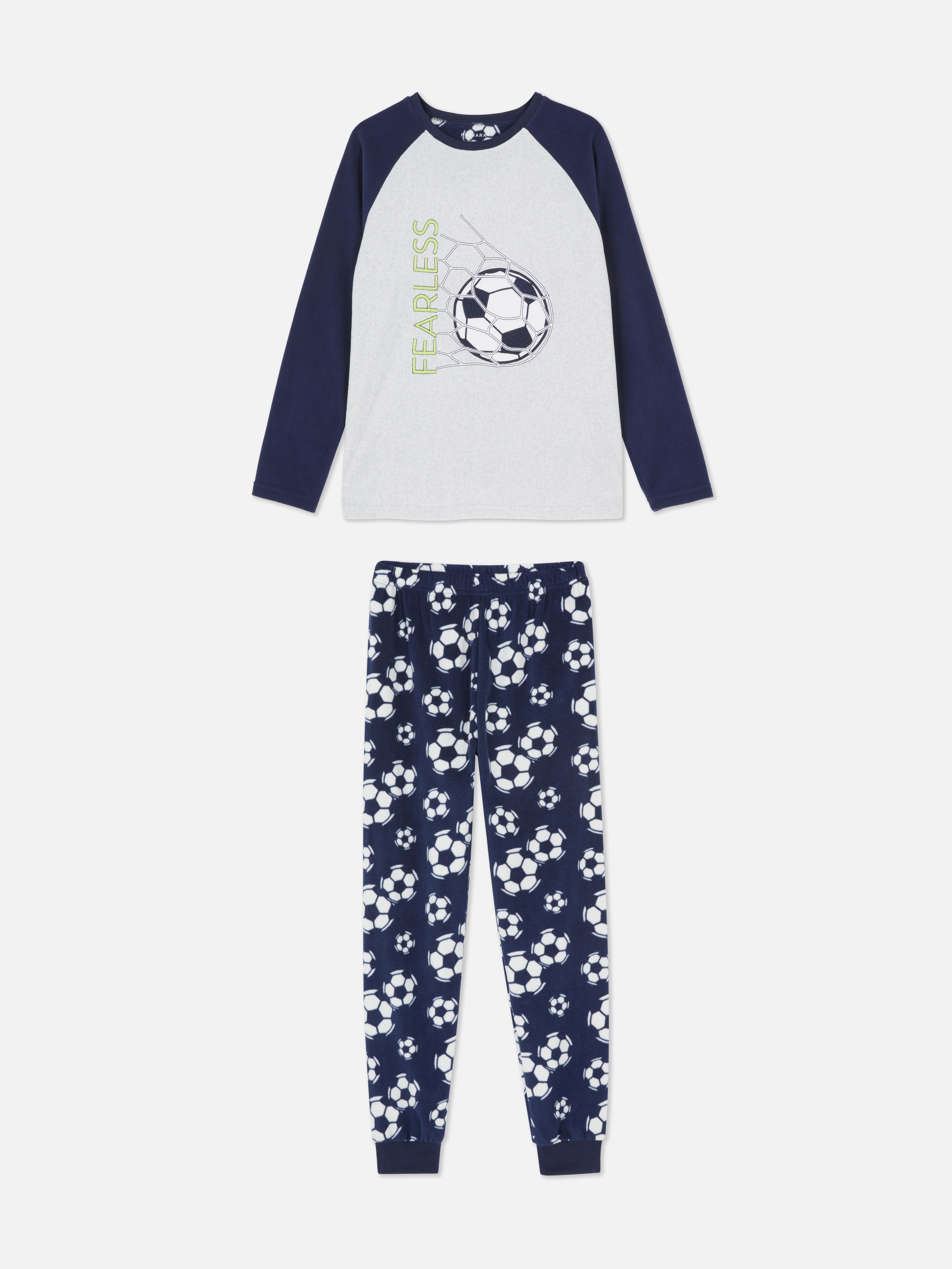7-15yrs | Football Graphic Fleece Pajamas