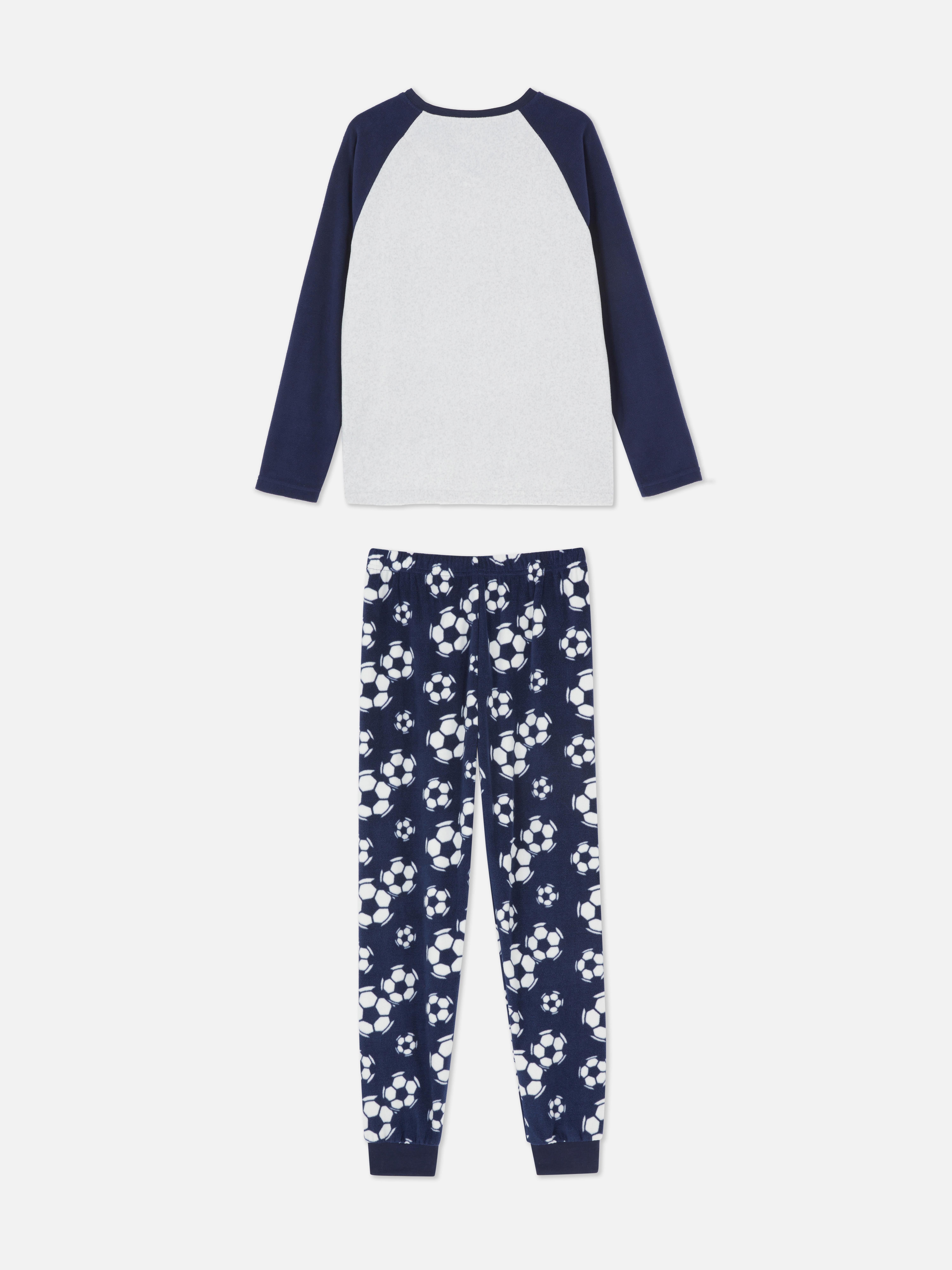 7-15yrs | Football Graphic Fleece Pajamas