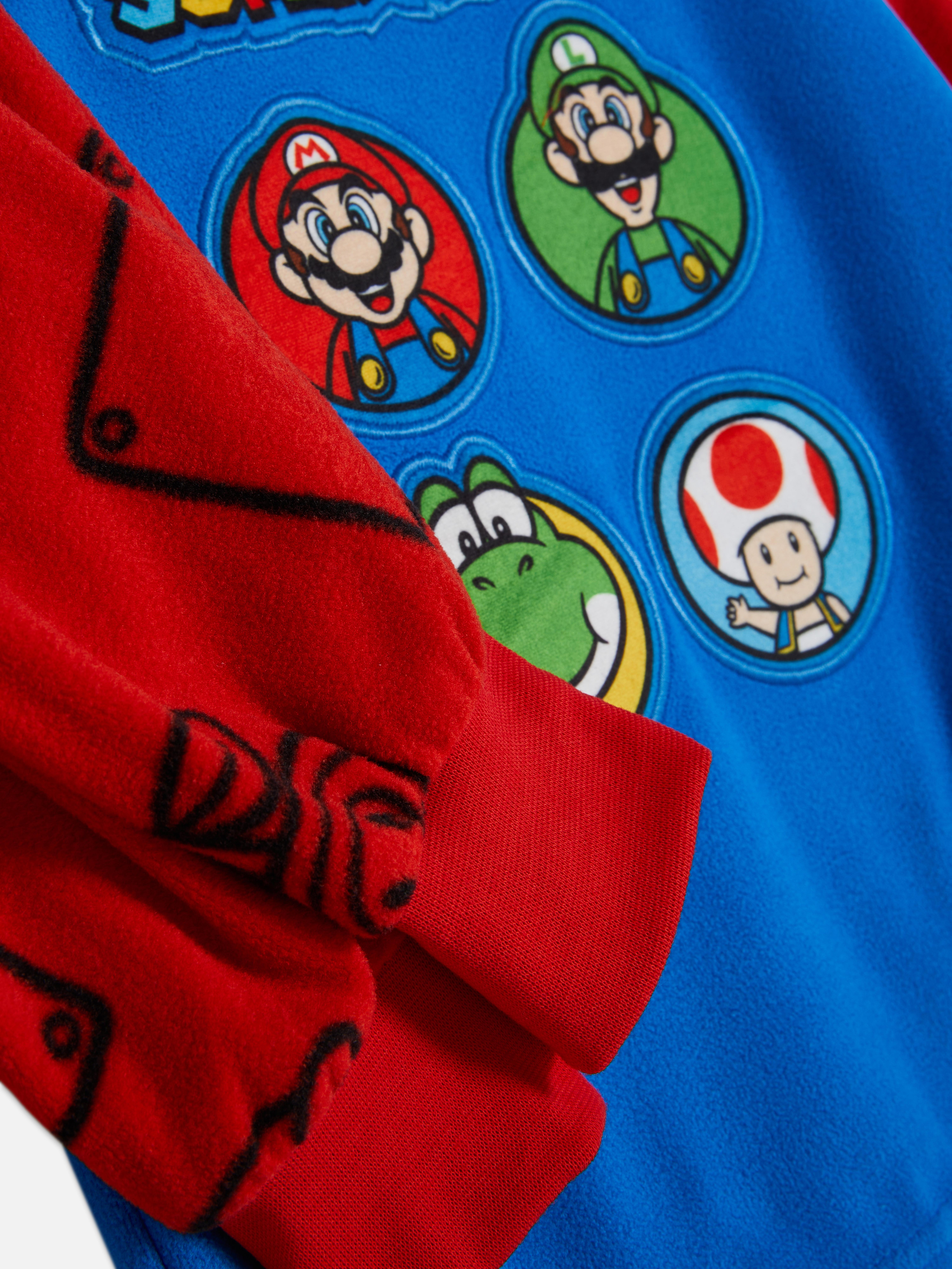 Boys Blue 7-15yrs | Super Mario World Fleece Pajamas