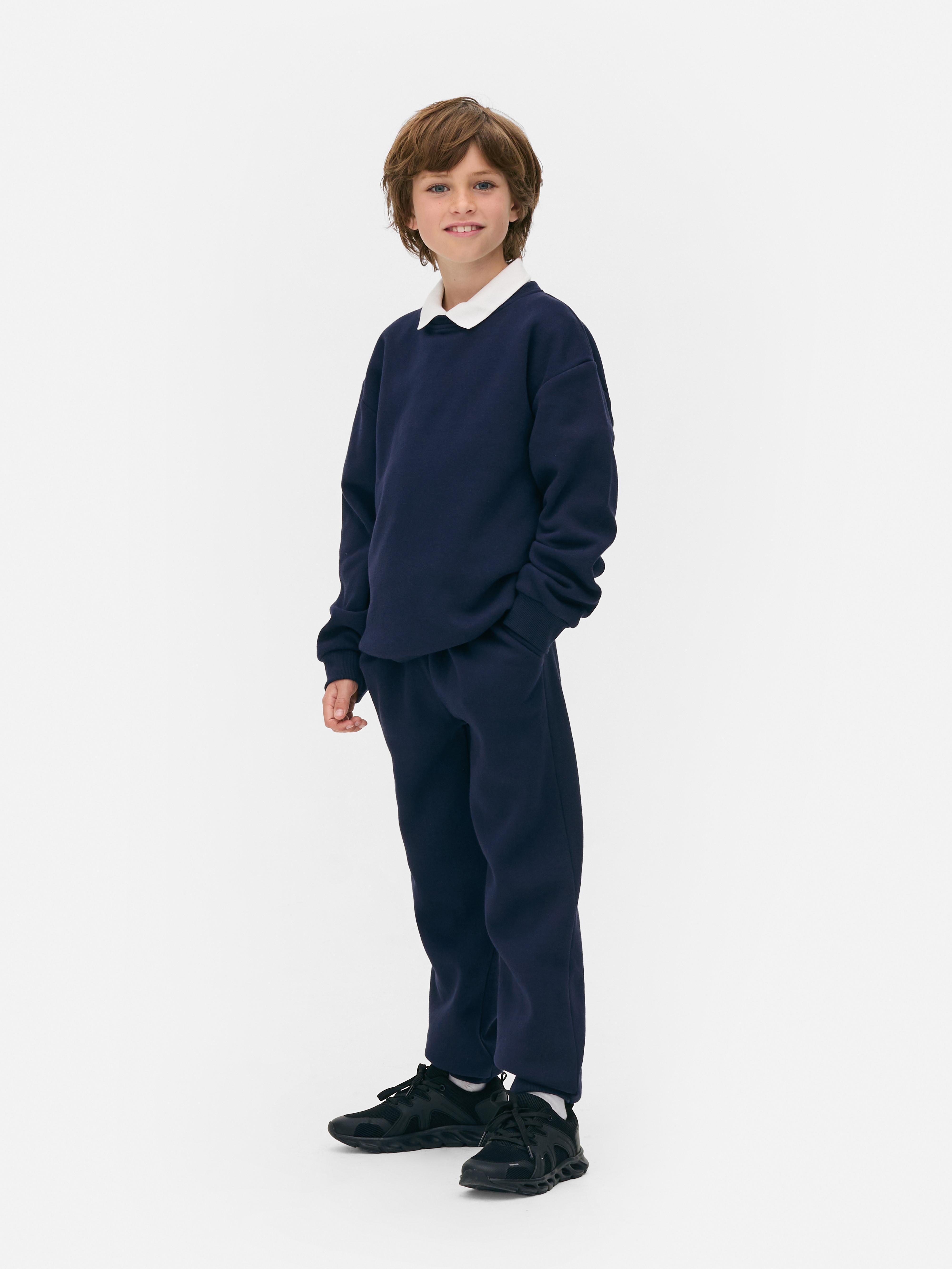 Boys Gray Heather 1.5-8yrs | Color Block Sweatshirt and