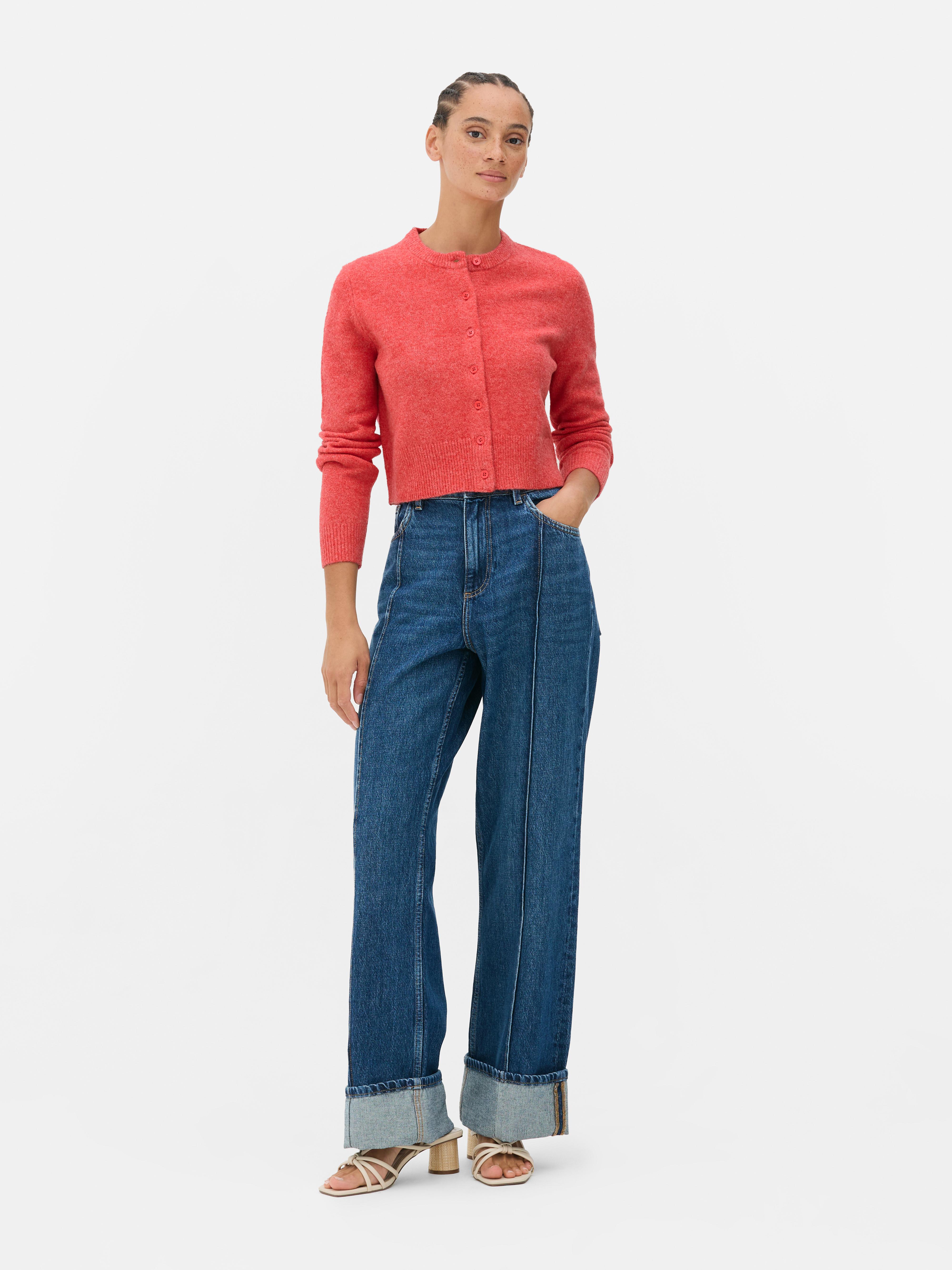 Kurzer Cardigan mit Rundhalsausschnitt