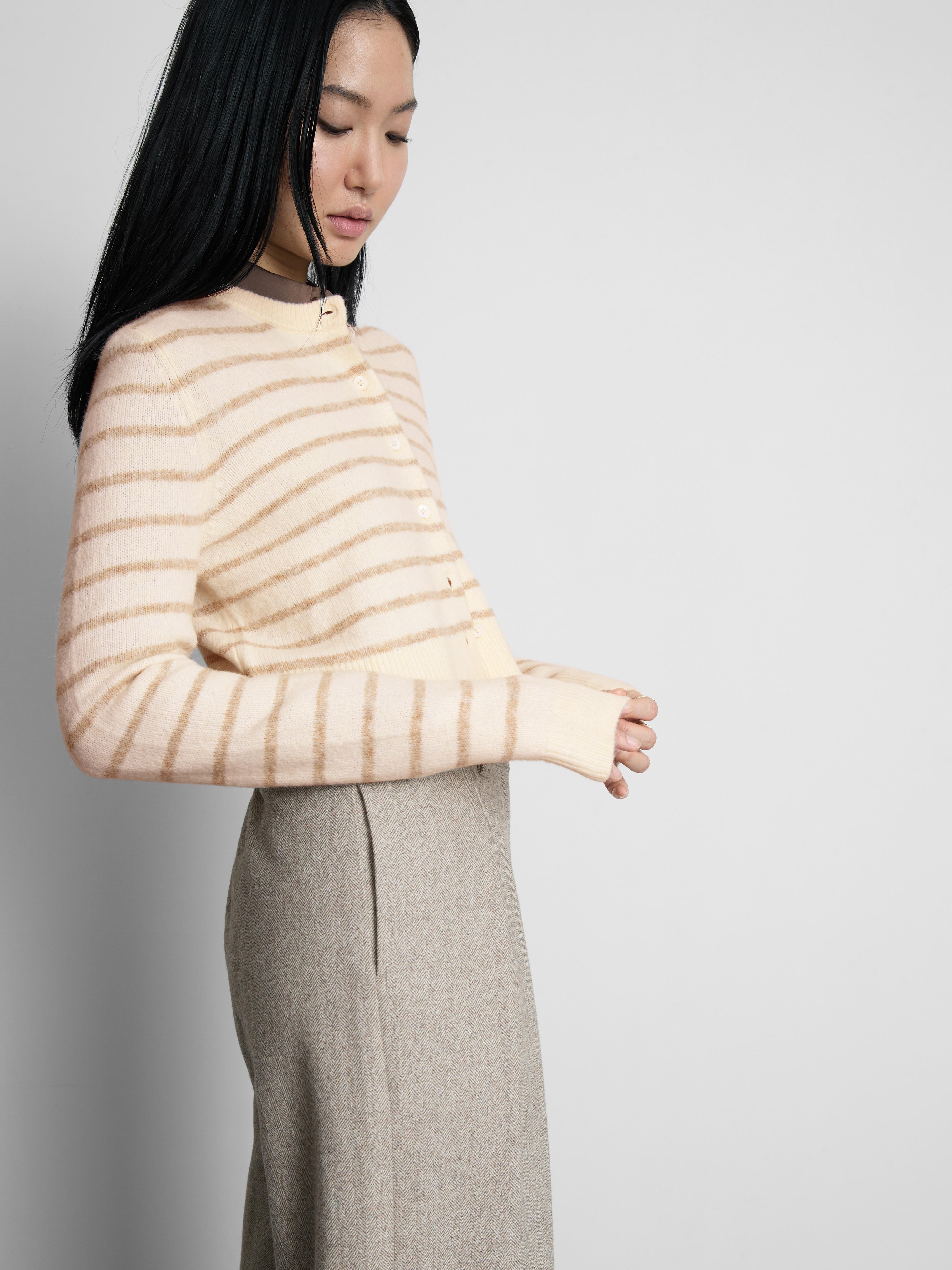 Women's Multi Cropped Crew Neck Cardigan