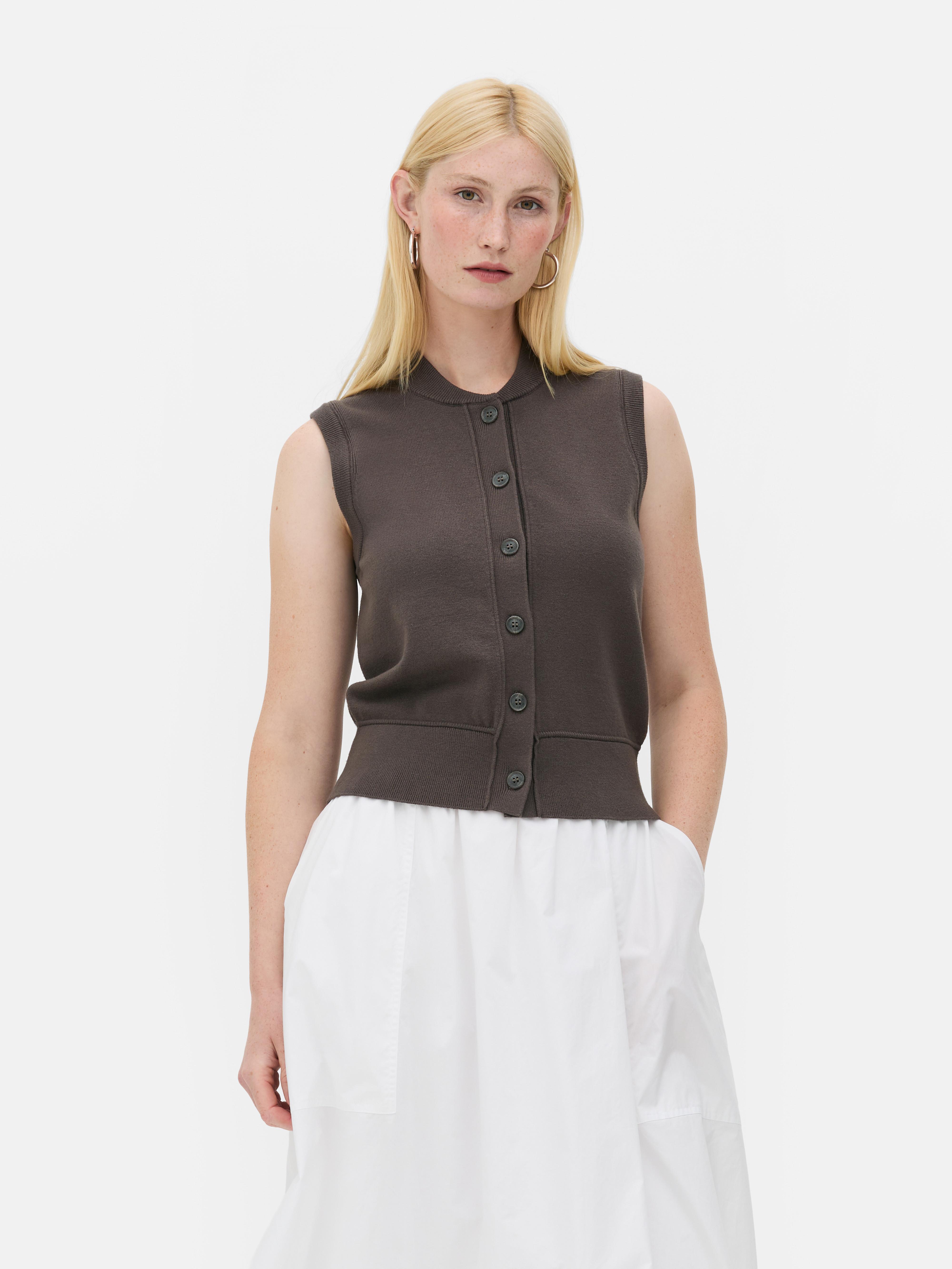 Gilet à patte surpiquée